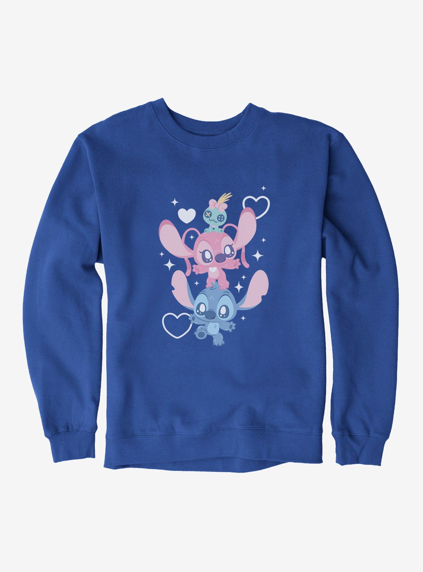 Disney Lilo & Stitch Cute Chibi Angel On Stitch Sweatshirt, , hi-res