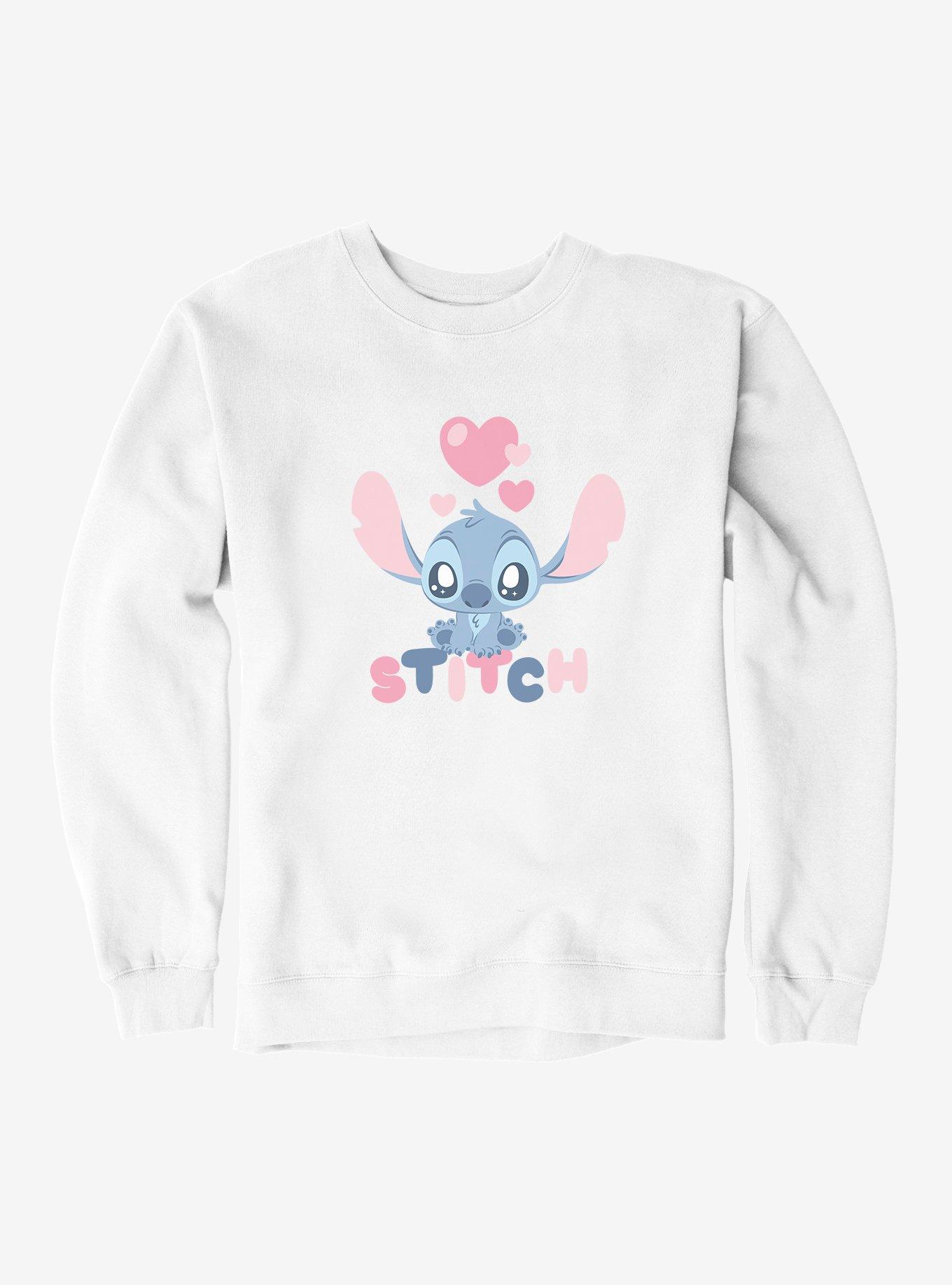 Disney Lilo & Stitch Hearts Chibi Stitch Sweatshirt, , hi-res
