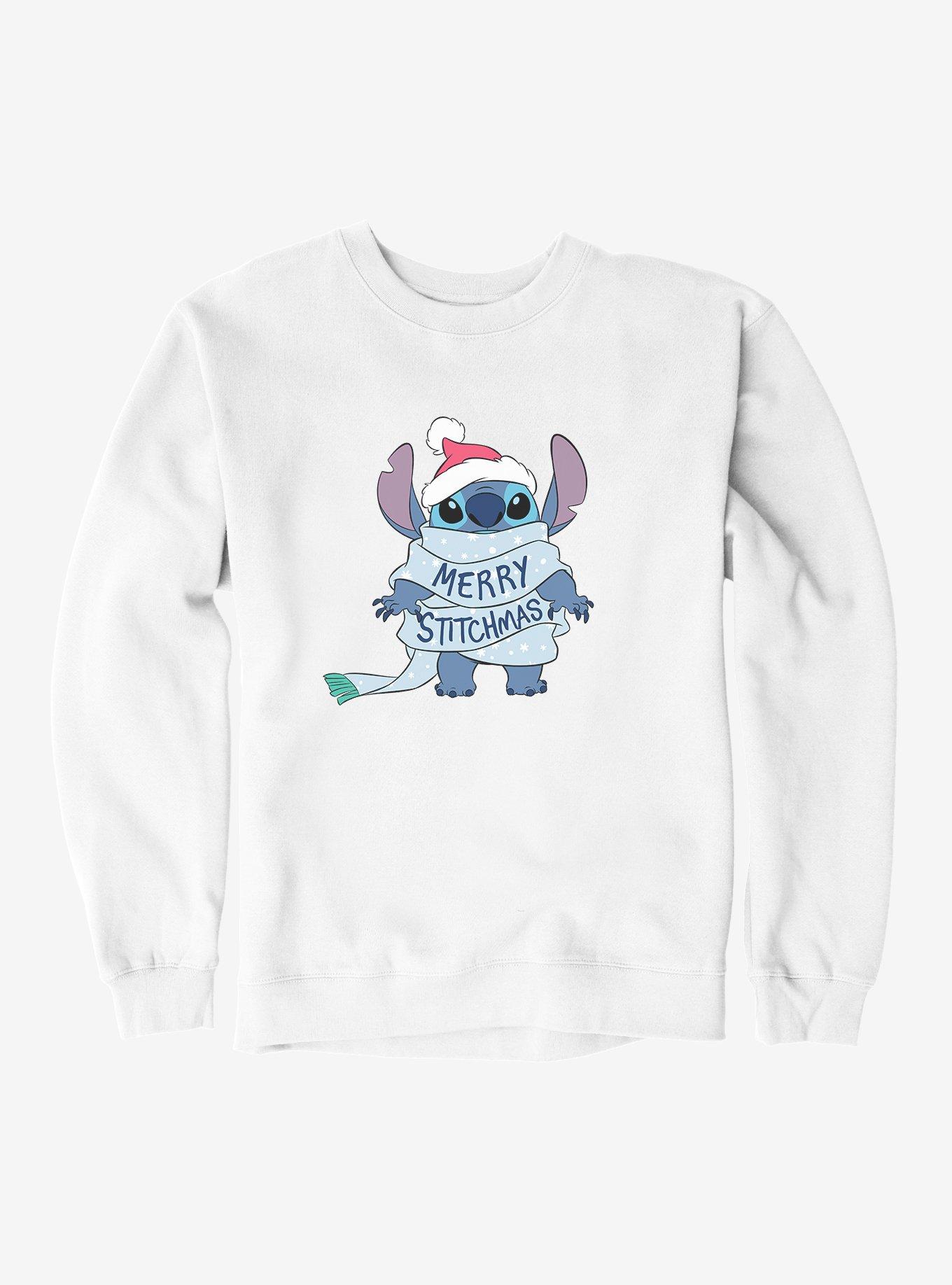 Disney Lilo & Stitch Merry Stitchmas Wrapped Up Stitch Sweatshirt, , hi-res view 1
