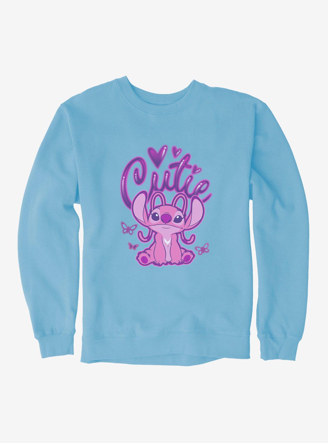 Disney Lilo & Stitch Cutie Spray Tag Angel Sweatshirt, , hi-res
