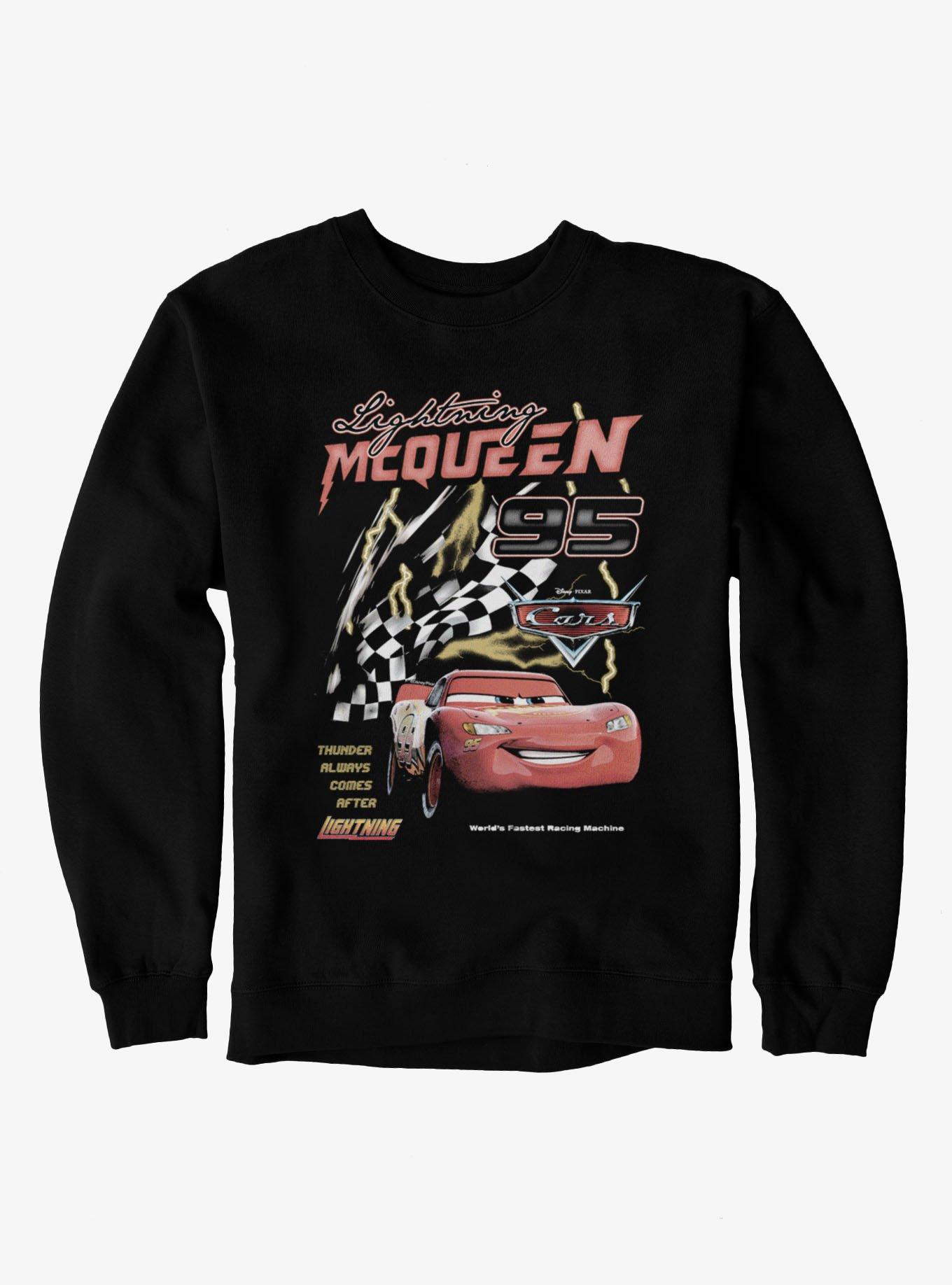 Disney Pixar Cars Lightning Mcqueen 95 Thunder Always Comes After Lightning Sweatshirt, , hi-res