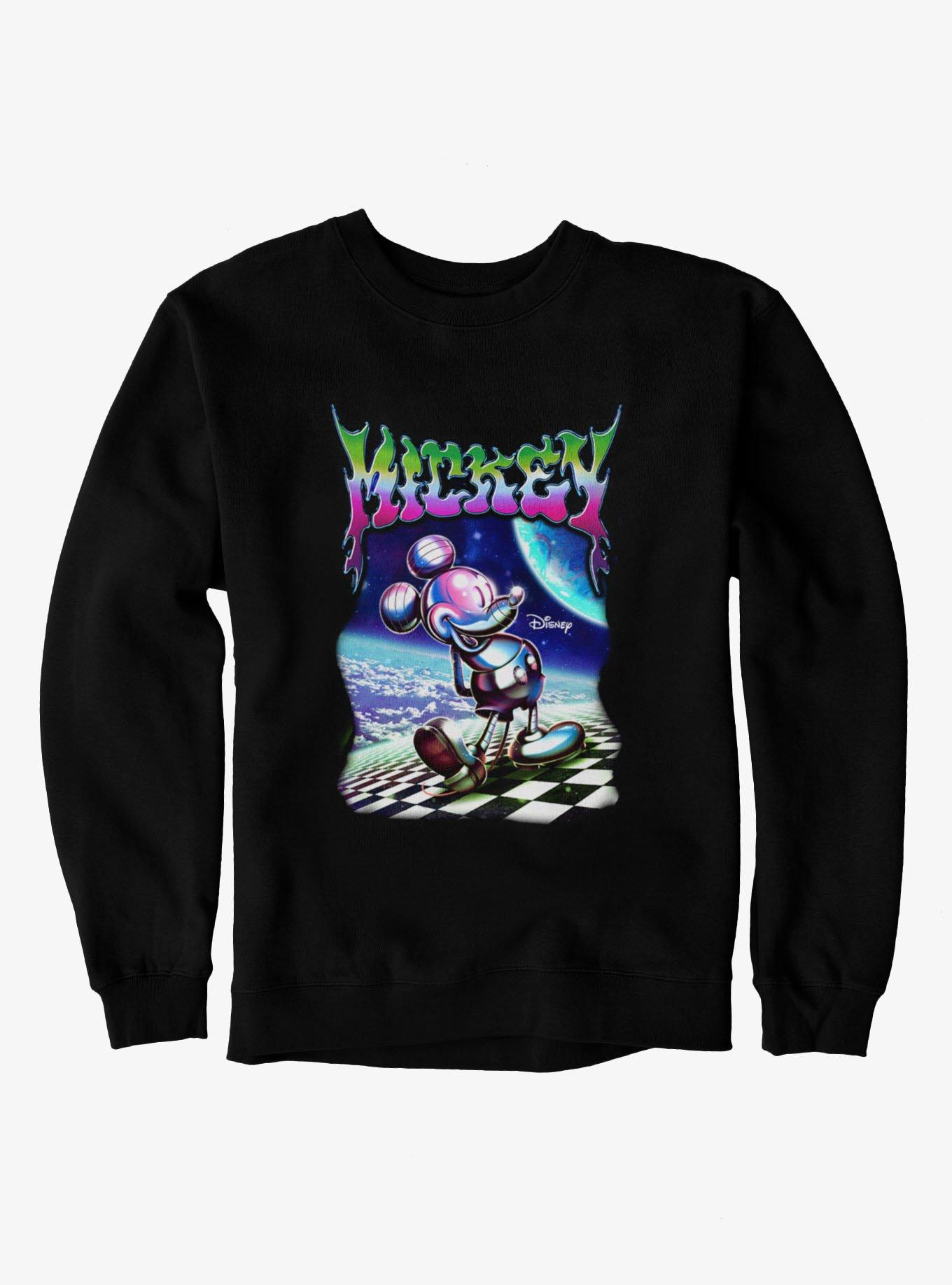 Disney Mickey Mouse Melting Metallic Mickey Universe Sweatshirt, , hi-res