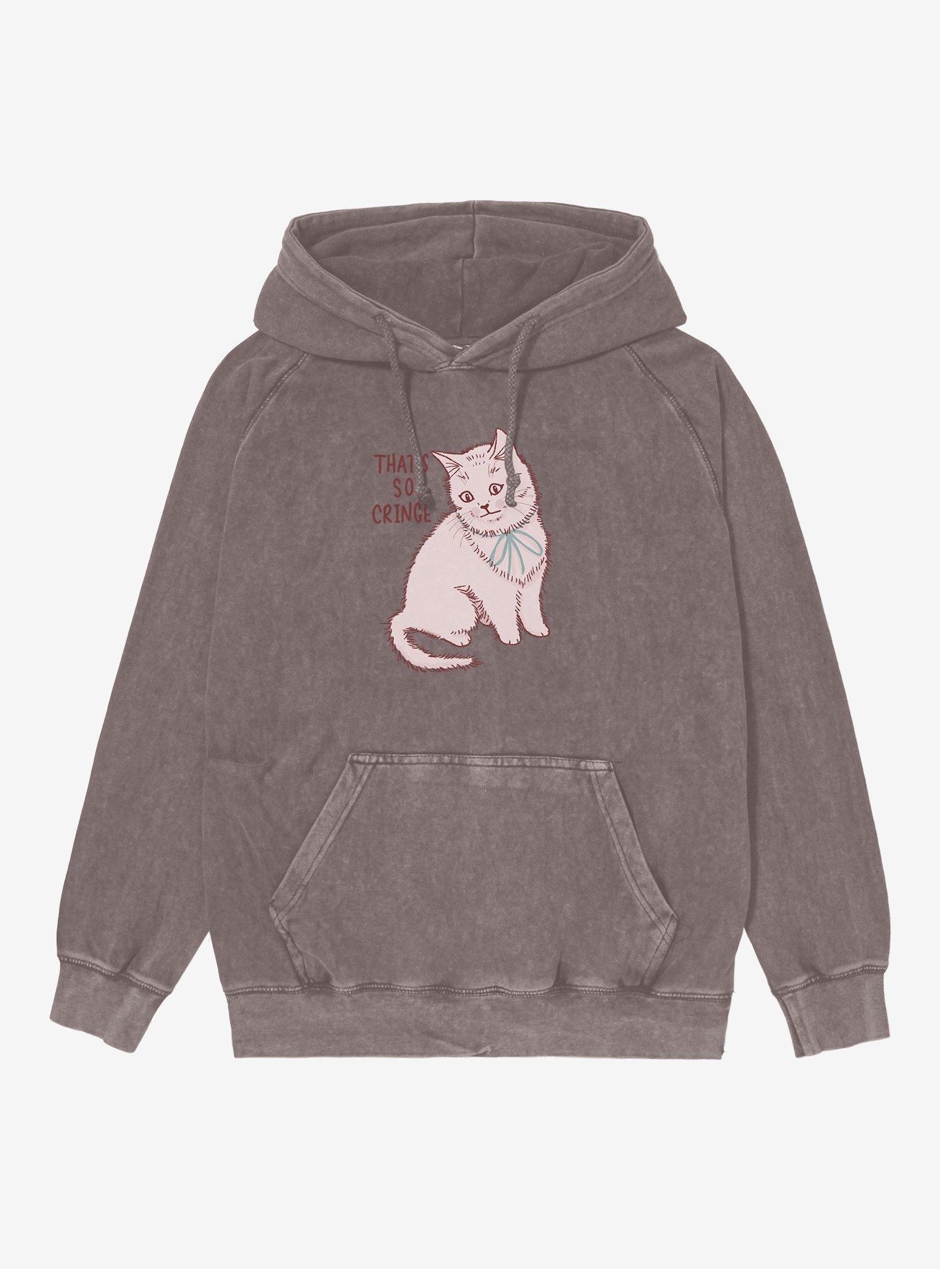 That's So Cringe Mineral Wash Hoodie, DUSTY ROSE, hi-res view 1