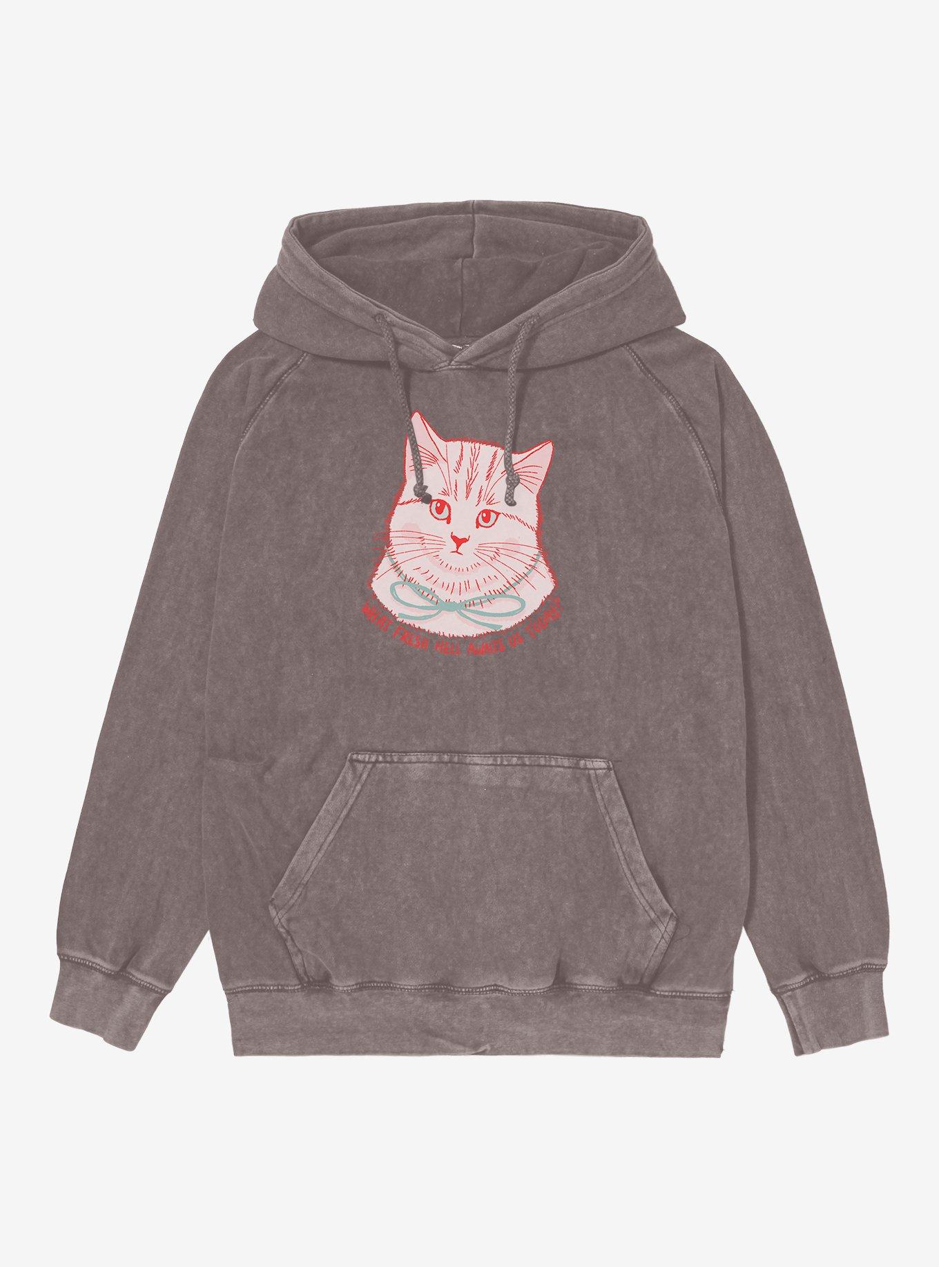 What Fresh Hell Awaits Us? Cat Mineral Wash Hoodie, , hi-res