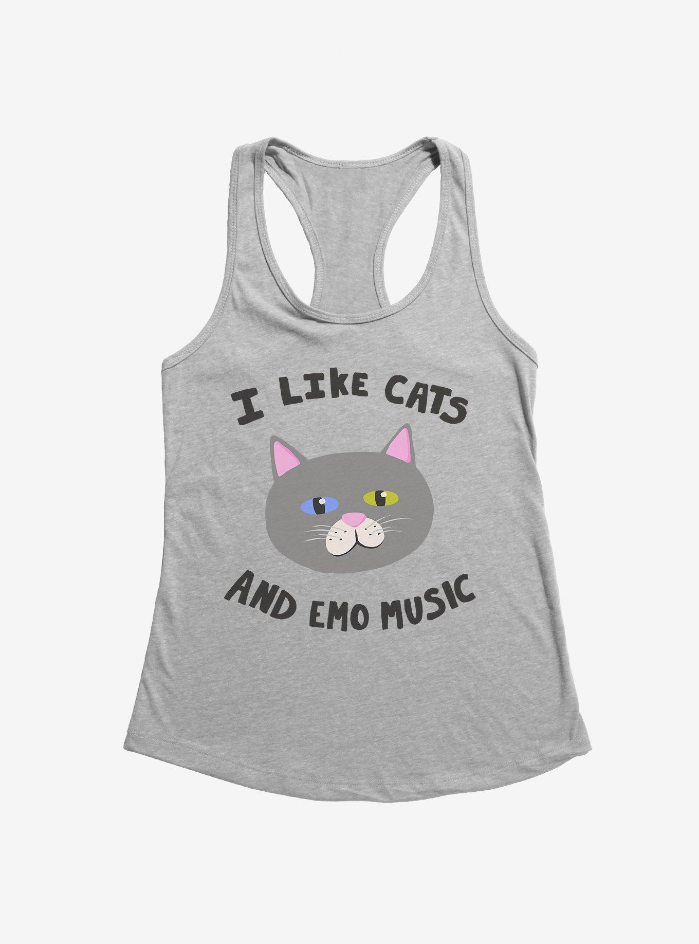 I Like Cats And Emo Music Girls Tank, , hi-res