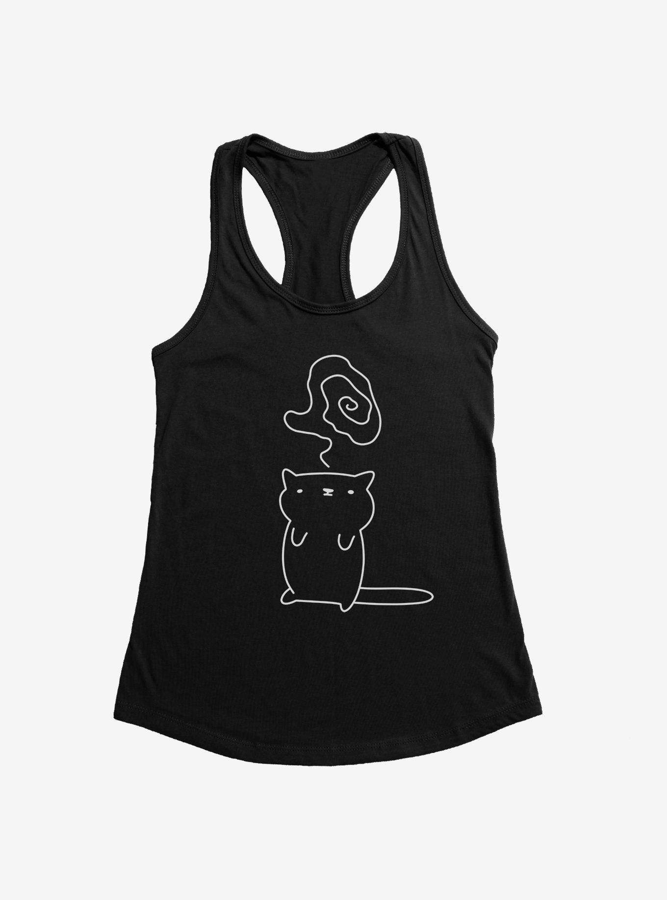 Cat Thinking Thoughts Girls Tank, , hi-res