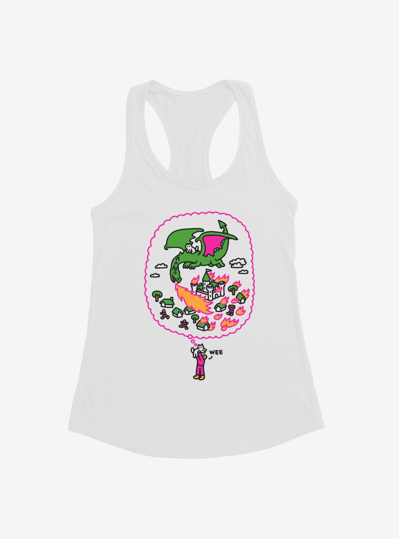 Cat's Imagination Riding Dragon Girls Tank, WHITE, hi-res view 1