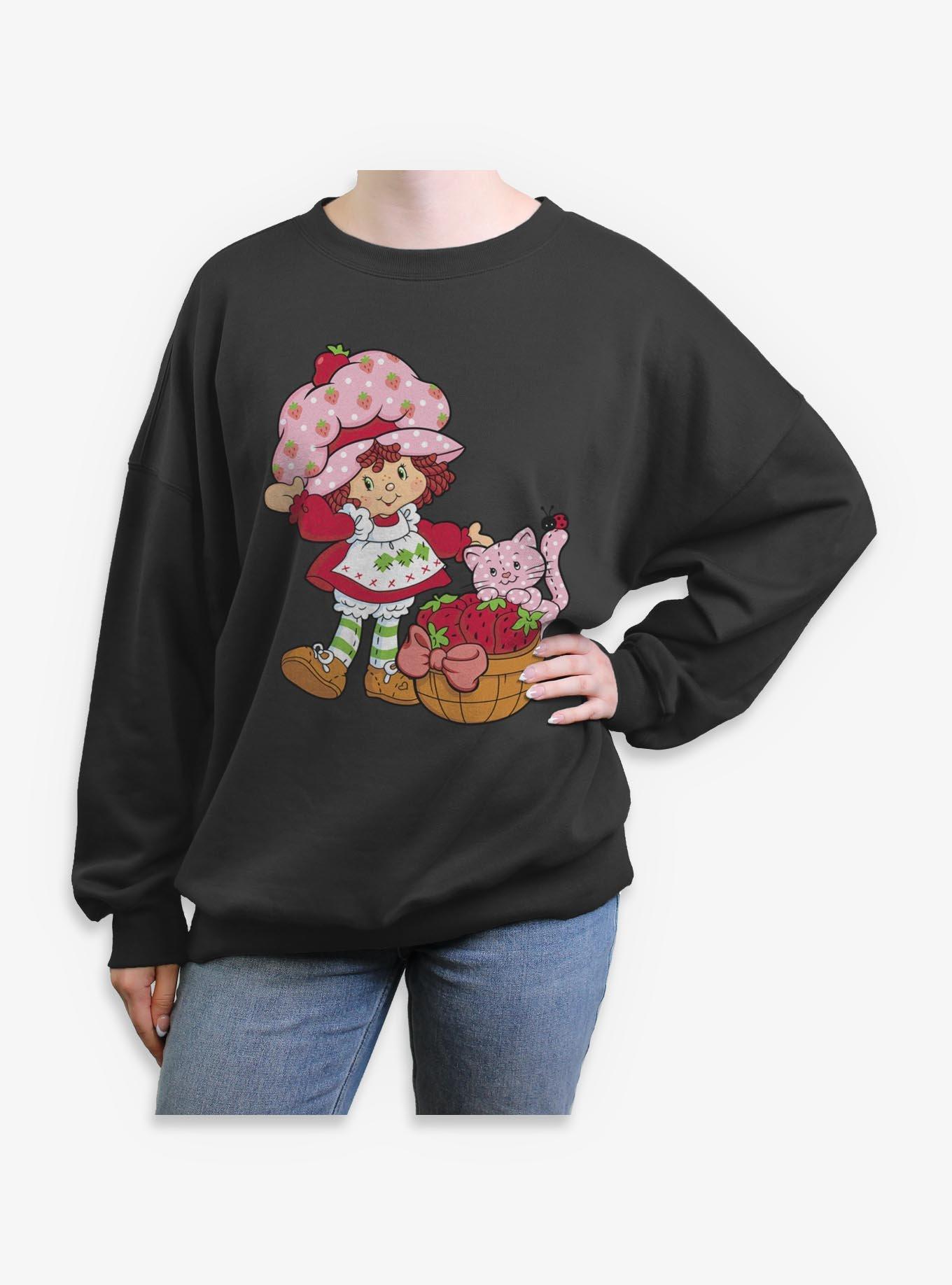 Strawberry Shortcake Strawberry Custard Basket Girls Oversized Sweatshirt, , hi-res