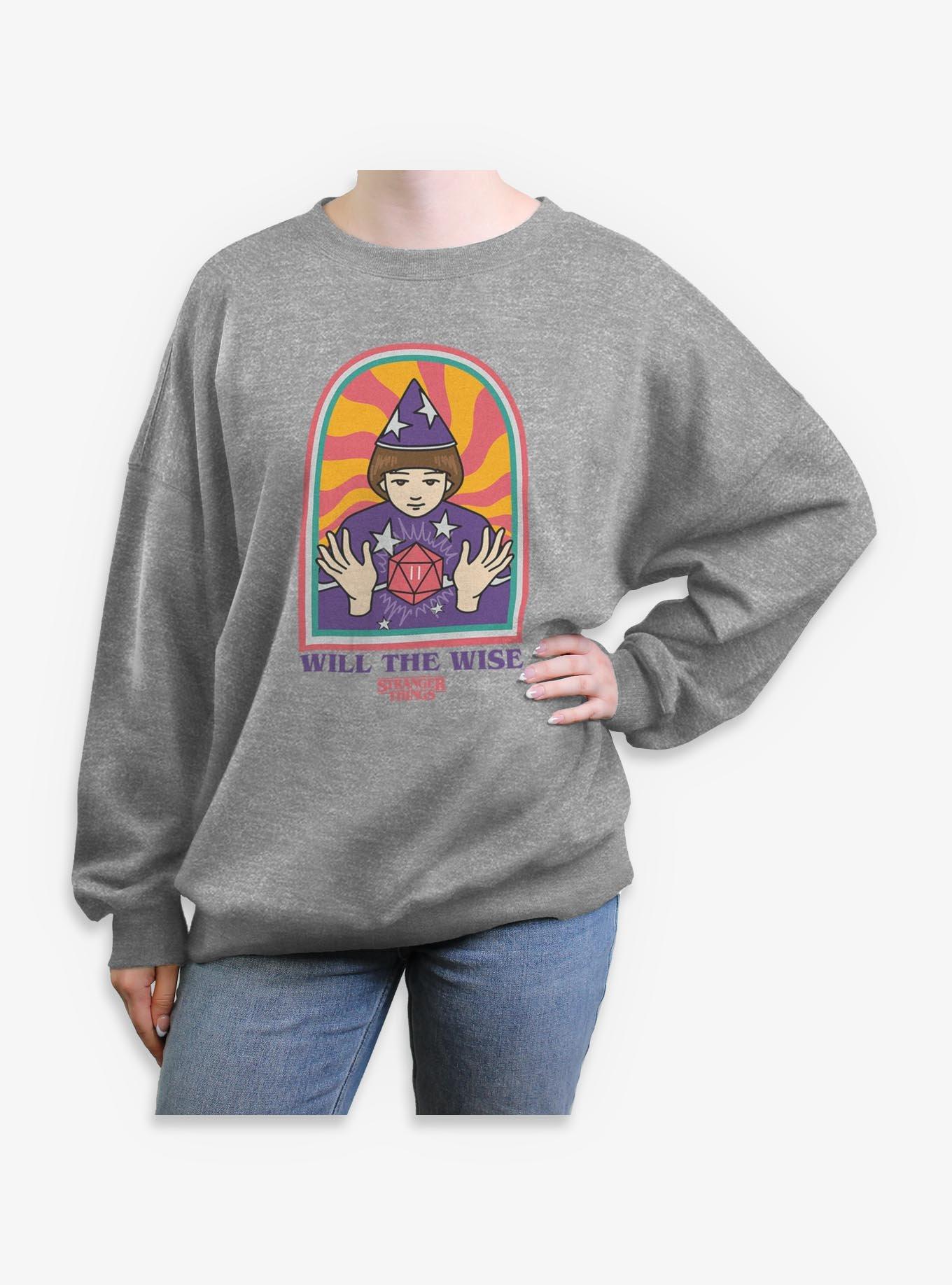 Stranger Things Will The Wise Girls Oversized Sweatshirt, , hi-res