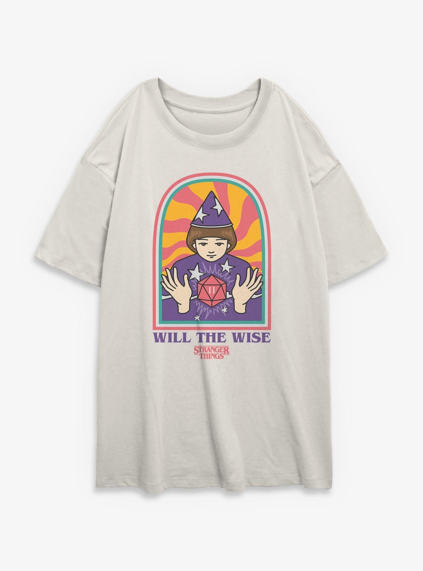 Stranger Things Will The Wise Girls Oversized T-Shirt, EGRET, hi-res view 1