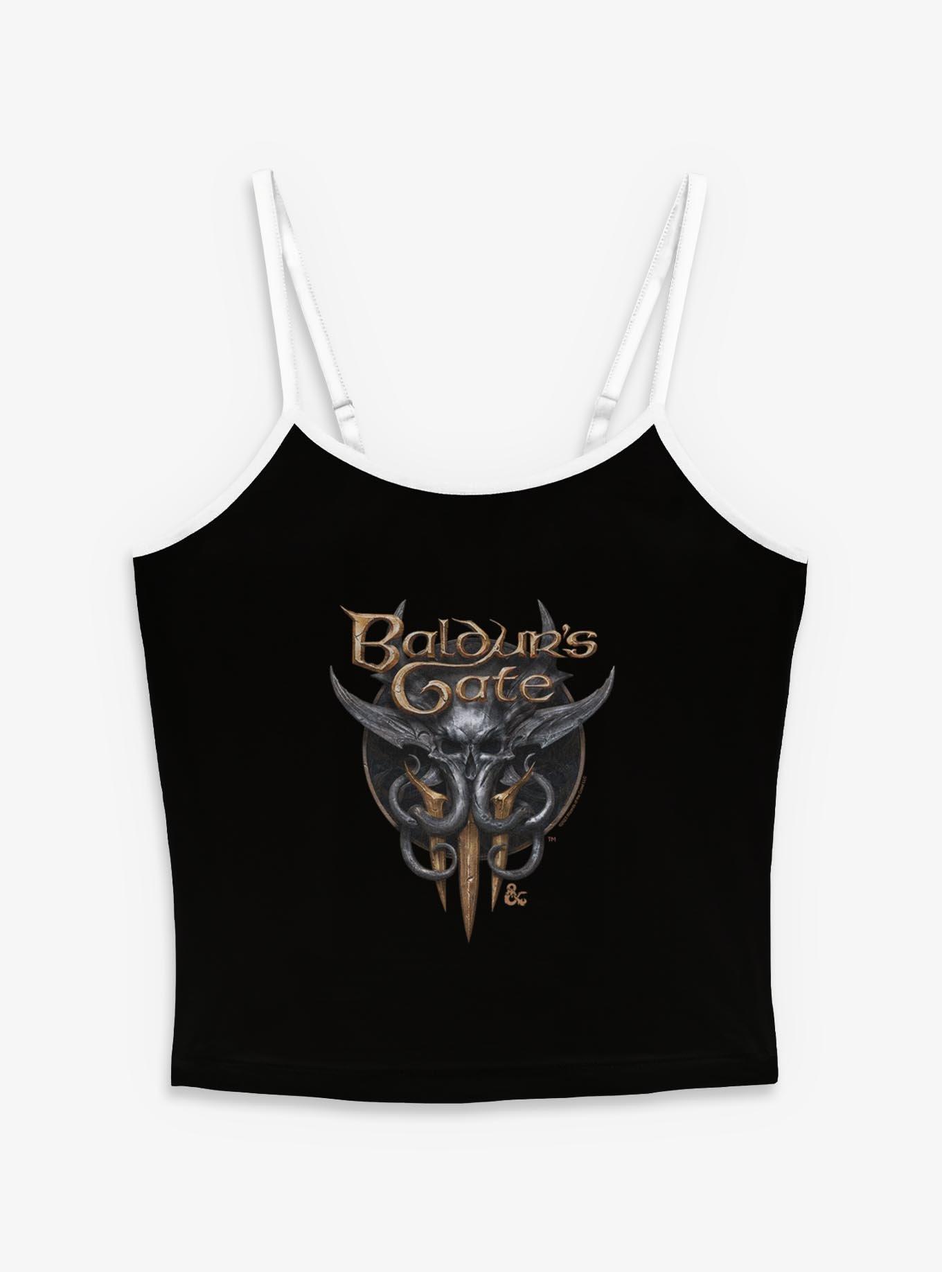 Dungeons & Dragons Baldurs Gate Logo Girls Cami, BLACK, hi-res view 1