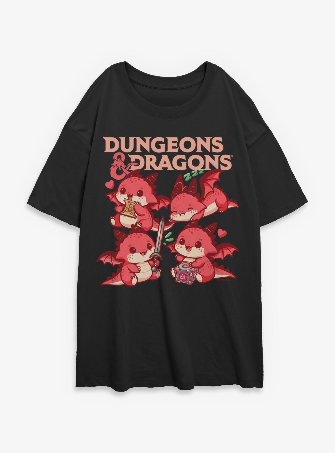 Dungeons & Dragons Cute Dragons Girls Oversized T-Shirt, , hi-res