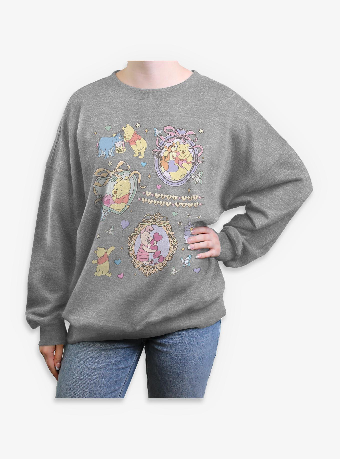 Disney Winnie The Pooh Friendship Collage Girls Oversized Sweatshirt, , hi-res