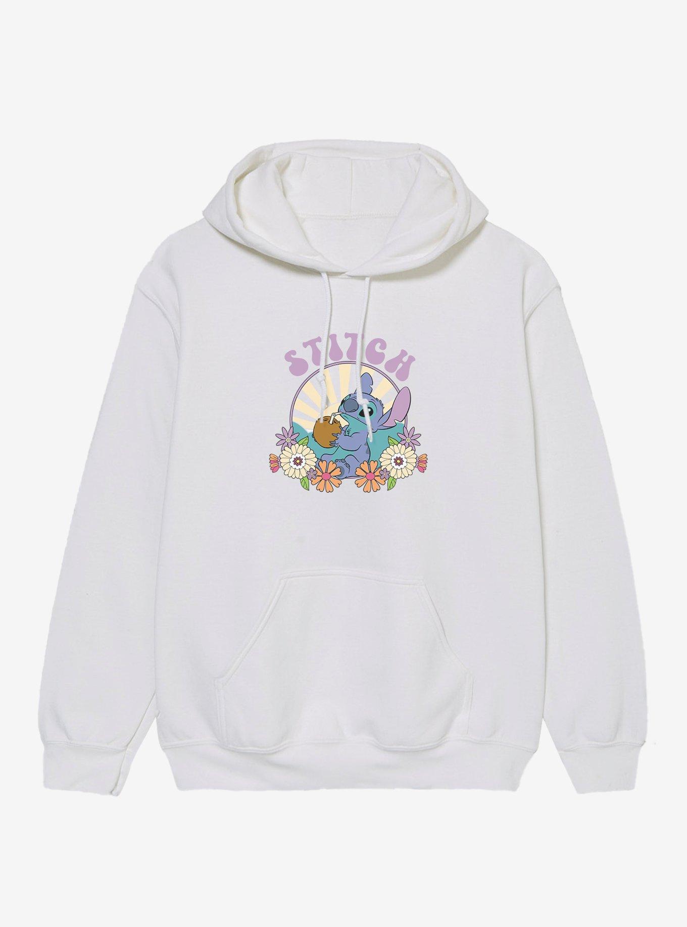 Disney Lilo & Stitch Stitch Flowers And Psychedelic Sun Hoodie, , hi-res