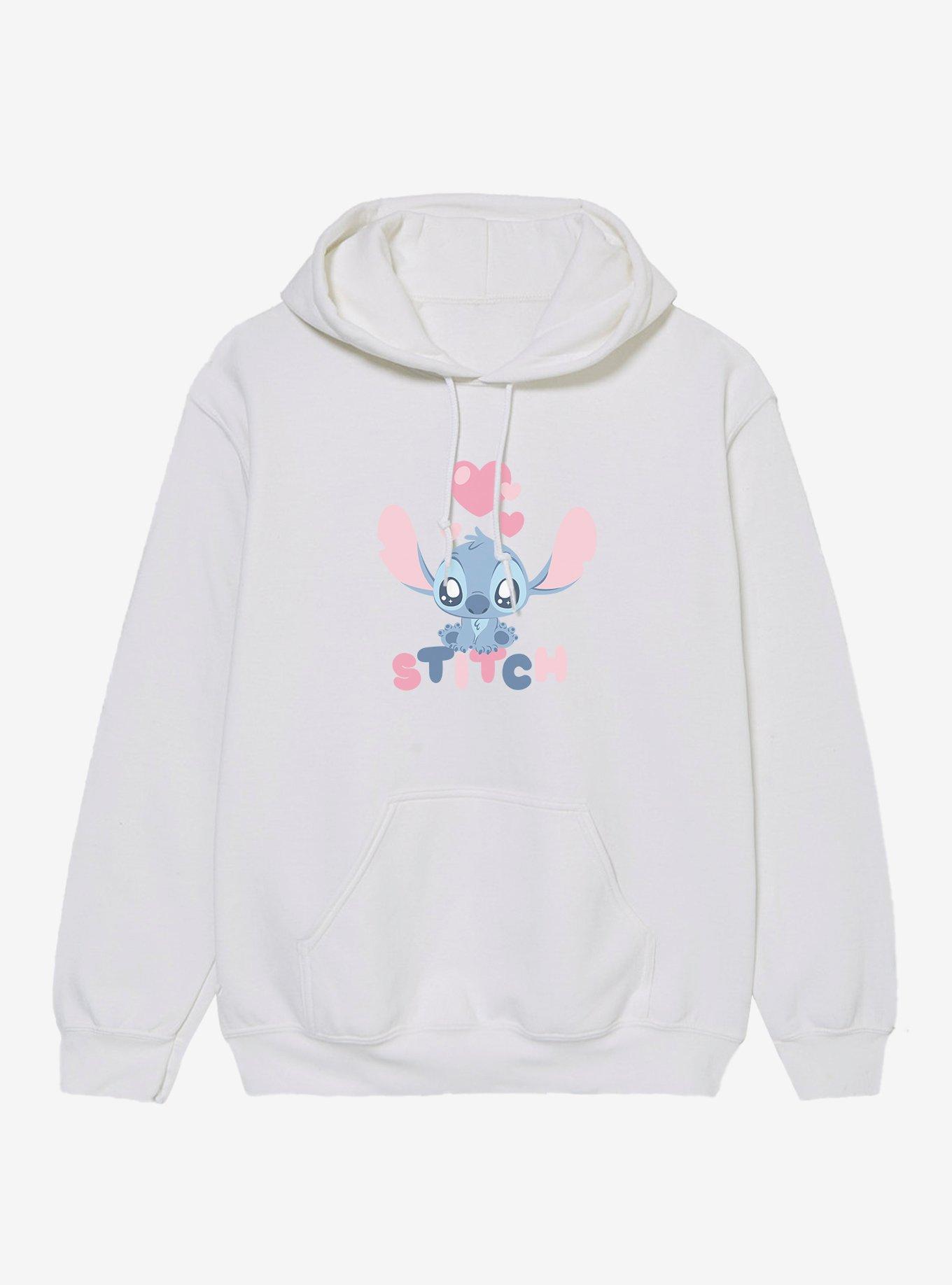 Disney Lilo & Stitch Hearts Chibi Stitch Hoodie, , hi-res