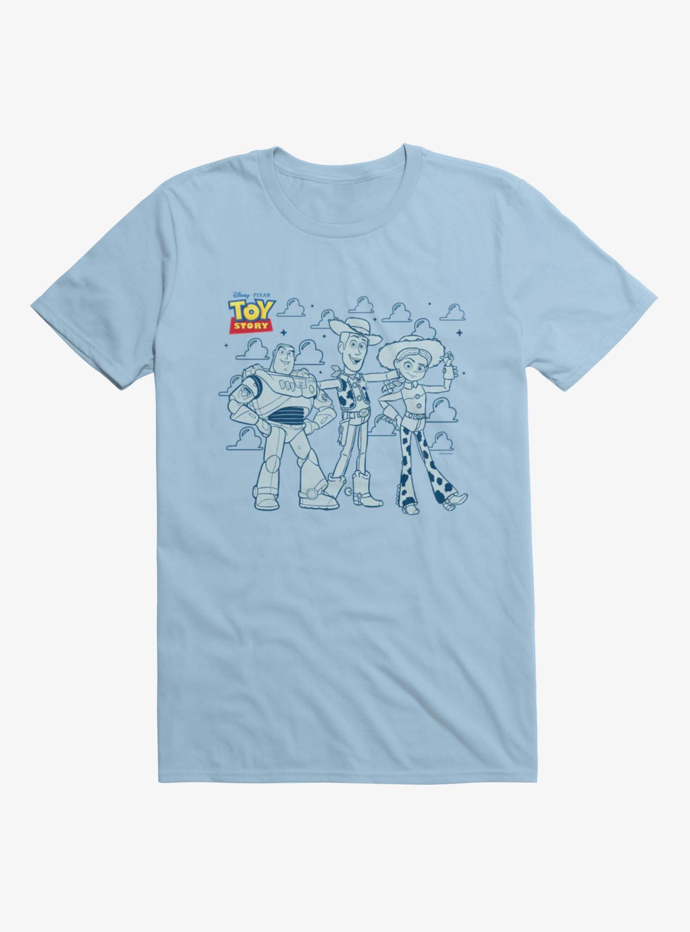 Disney Pixar Toy Story Trio Line Up Buzz Woody Jessie T-Shirt, , hi-res