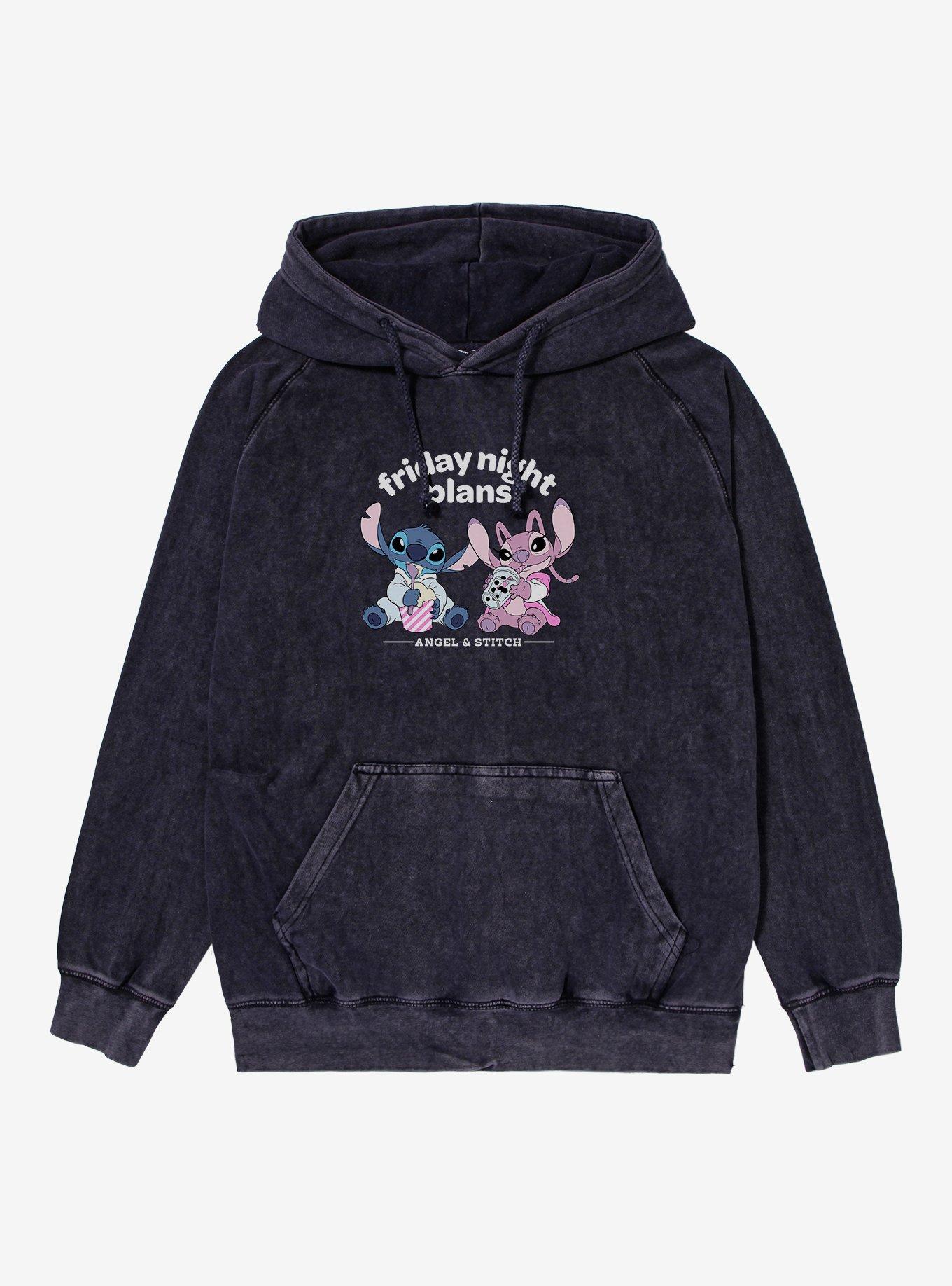 Disney Lilo & Stitch Friday Night Plans With Angel Mineral Wash Hoodie, , hi-res