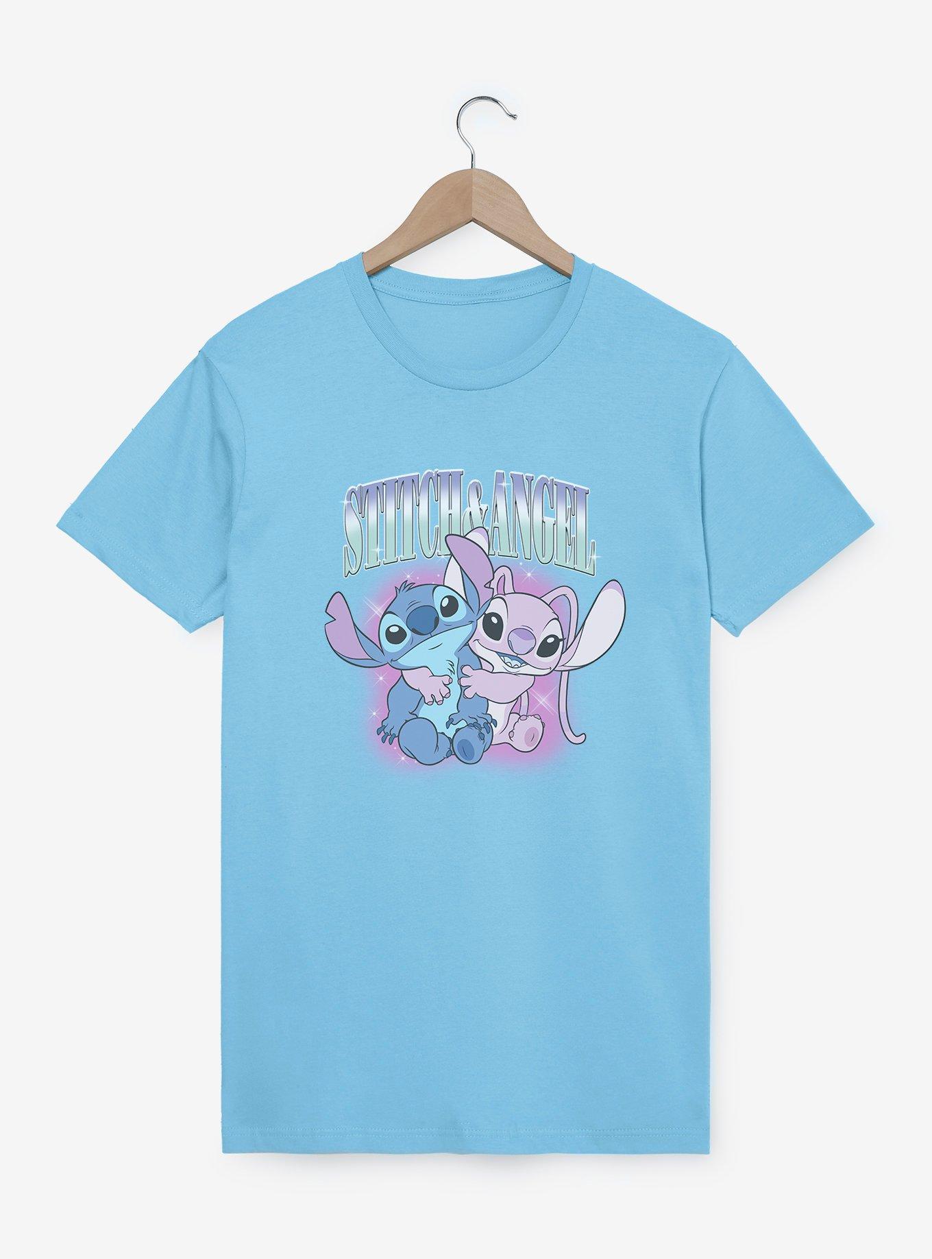 Disney Lilo & Stitch Stitch And Angel Glowing Friend Hug T-Shirt, , hi-res