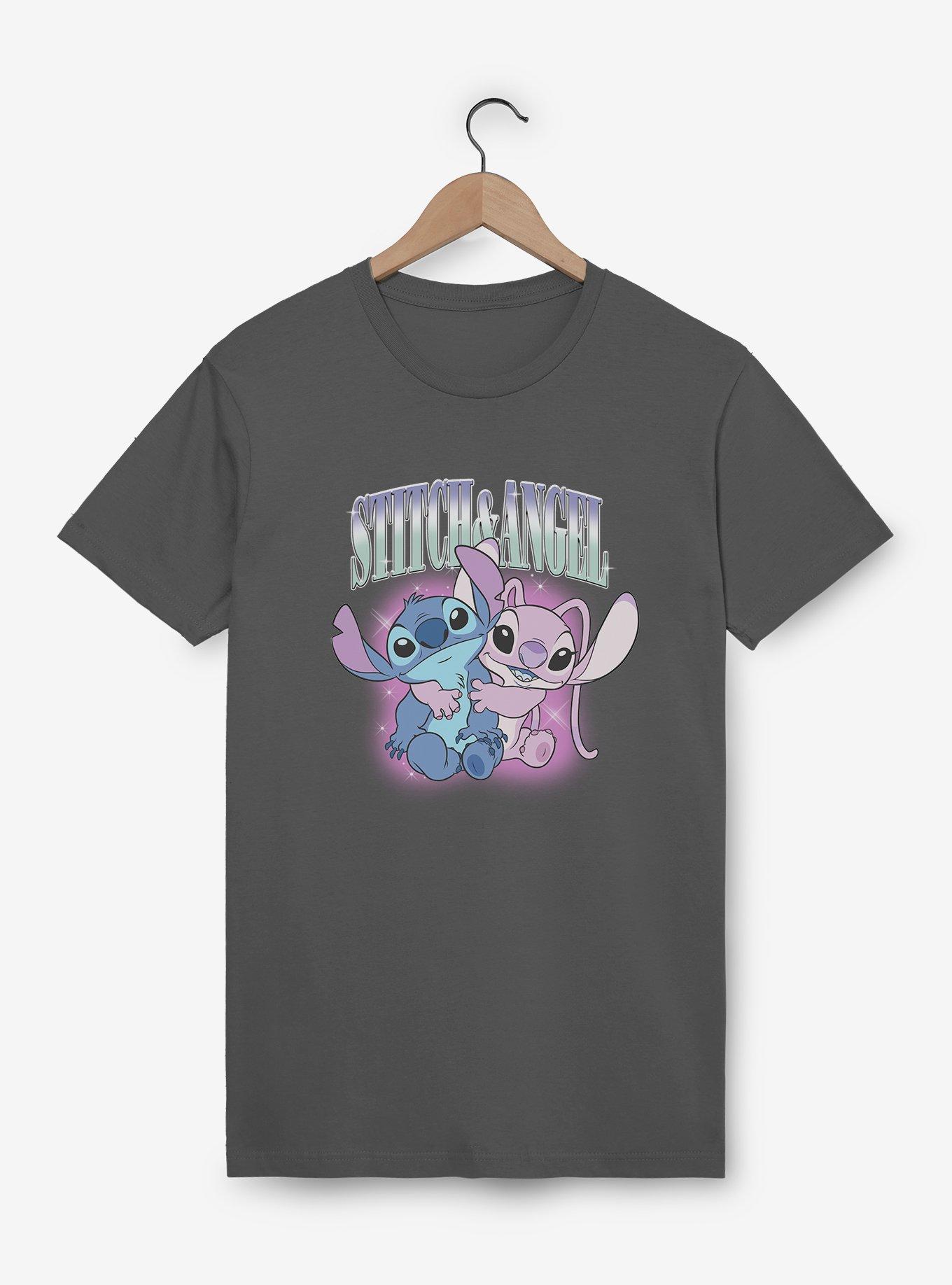Disney Lilo & Stitch Stitch And Angel Glowing Friend Hug T-Shirt