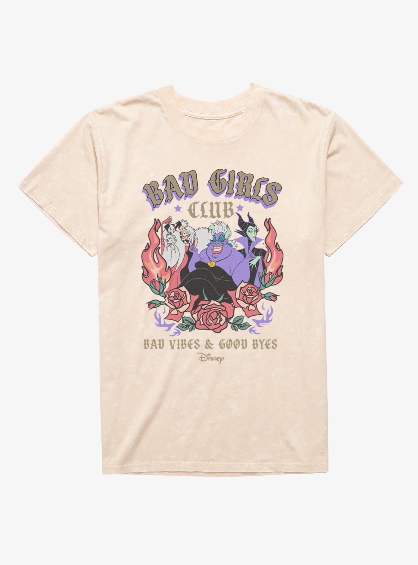 Disney Villains Bad Girls Club Bad Vibes & Good Byes Mineral Wash T-Shirt, , hi-res