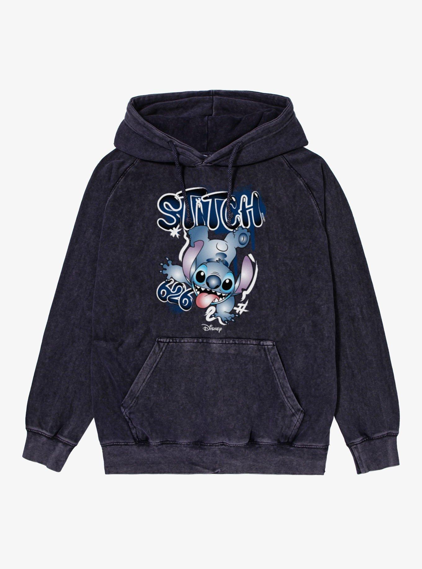 Disney Lilo & Stitch 626 Graffiti Handstand Vintage Mineral Washed Hoodie, , hi-res