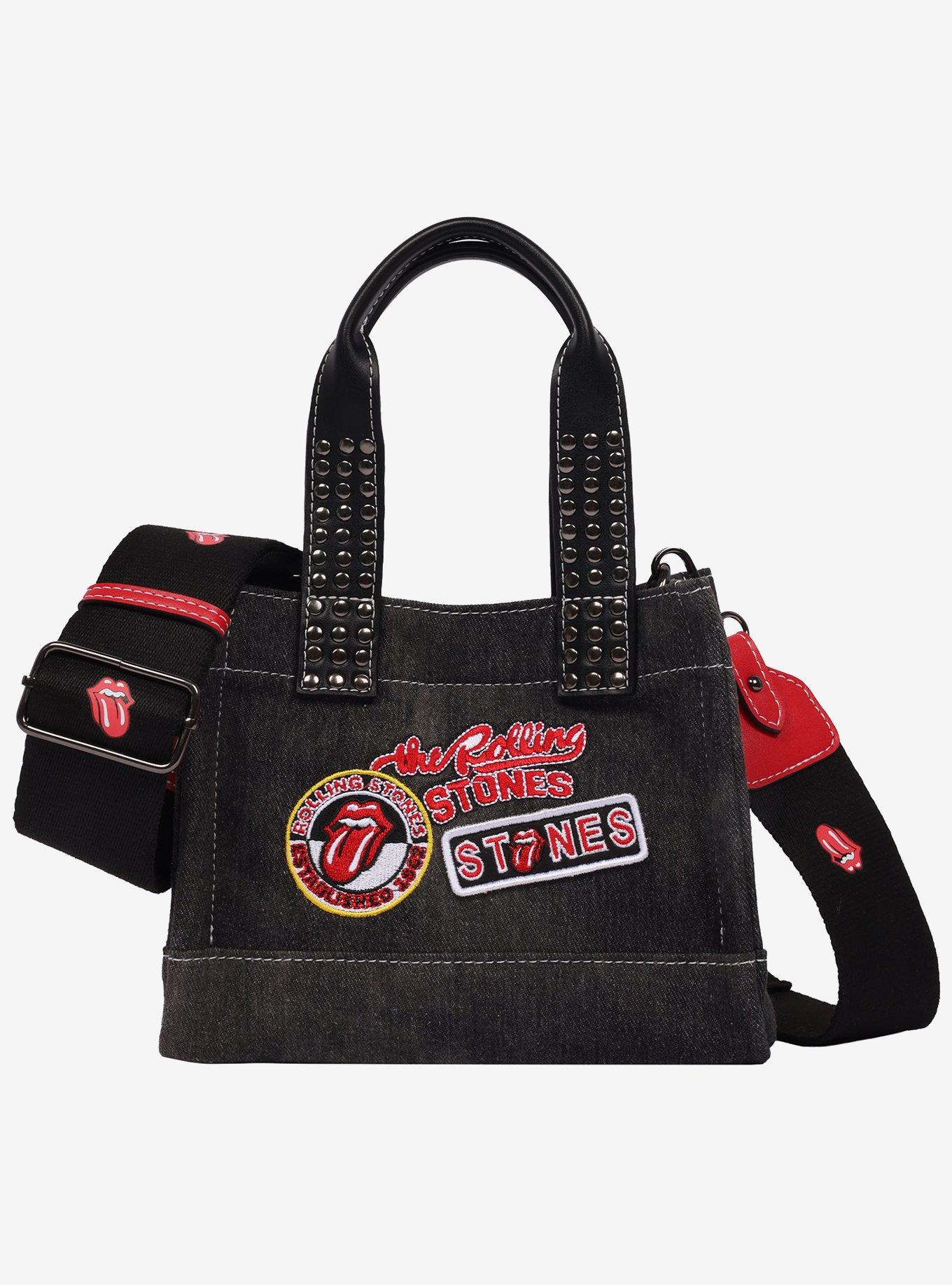 The Rolling Stones Black Denim Patch Mini Tote, , hi-res