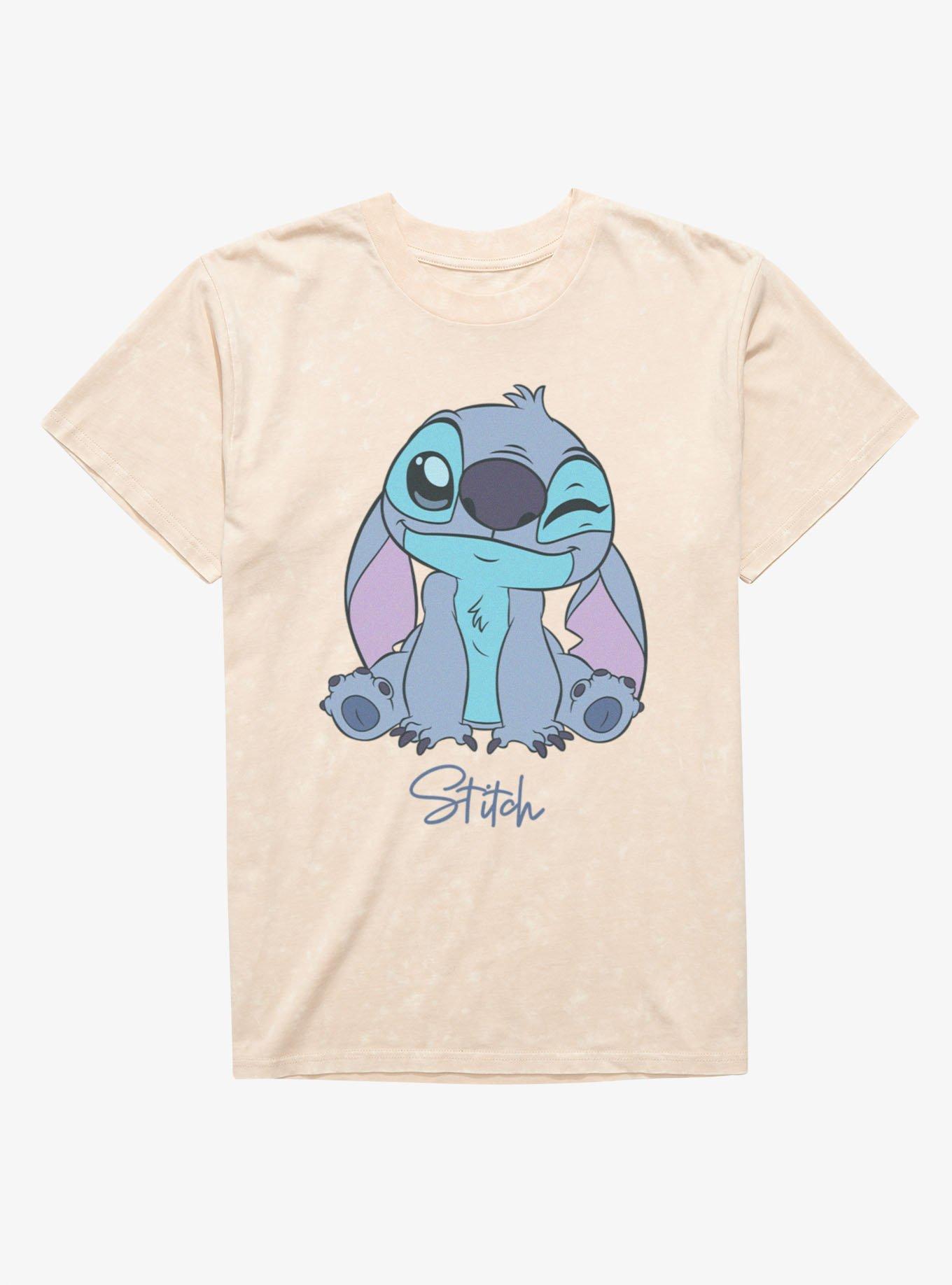 Disney Lilo & Stitch Winky Face Stitch Mineral Wash T-Shirt, , hi-res