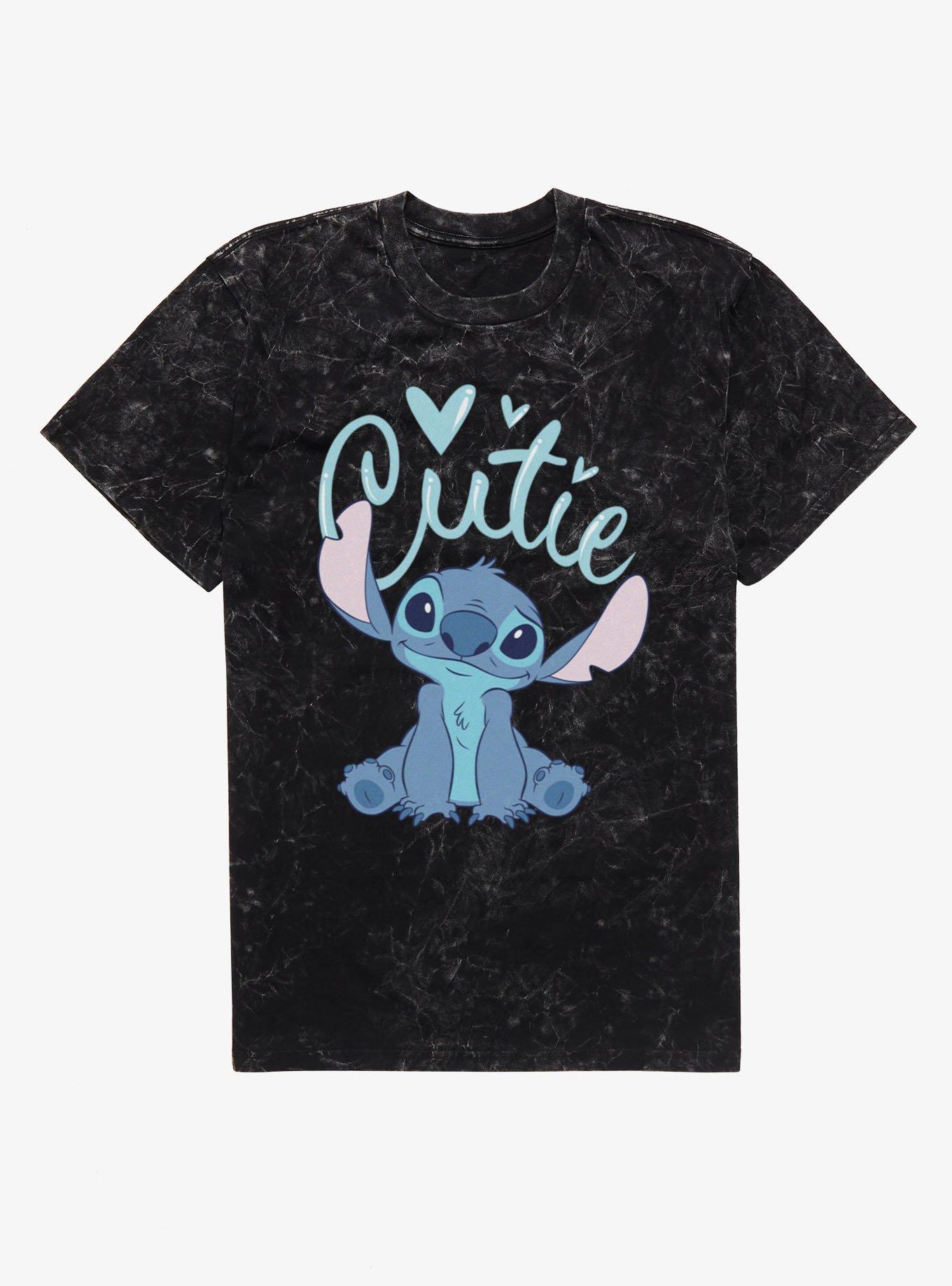 Disney Lilo & Stitch Cutie Heart Sits Mineral Wash T-Shirt, , hi-res