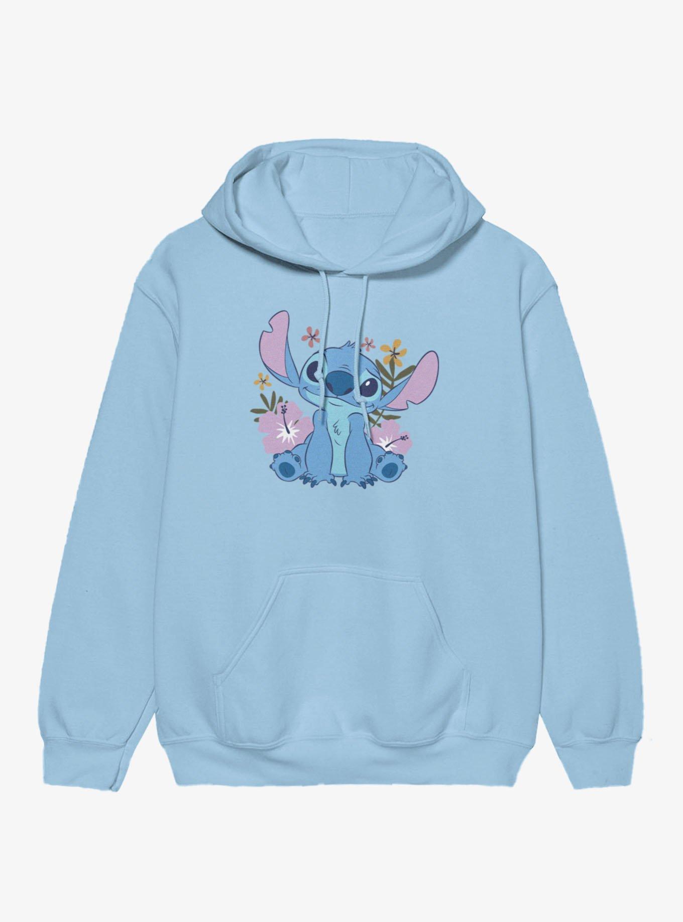 Disney Lilo & Stitch Quirky Smile Flowers Stitch Hoodie, , hi-res