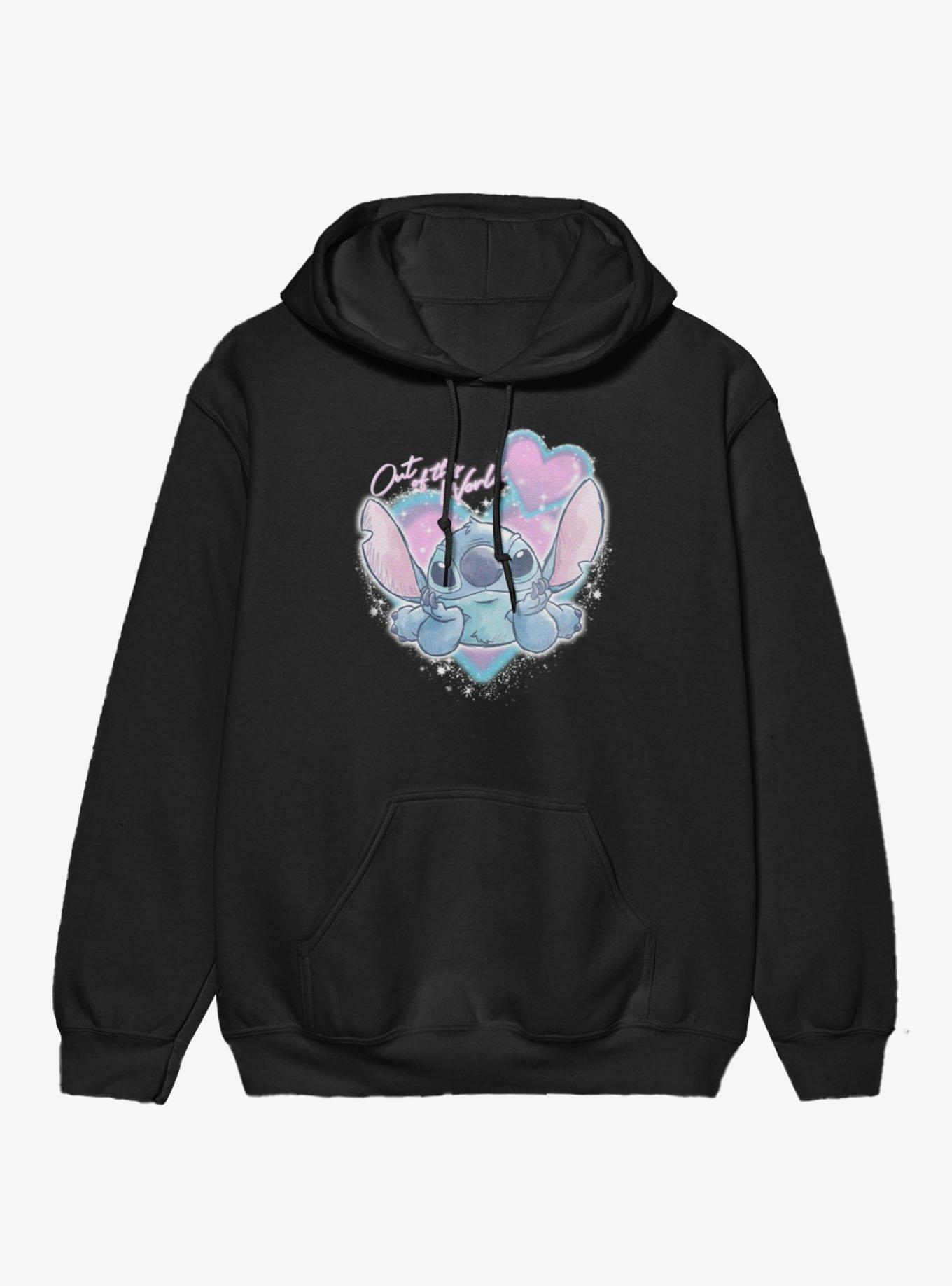 Disney Lilo & Stitch Out Of This World Spray Paint Heart Hoodie, , hi-res