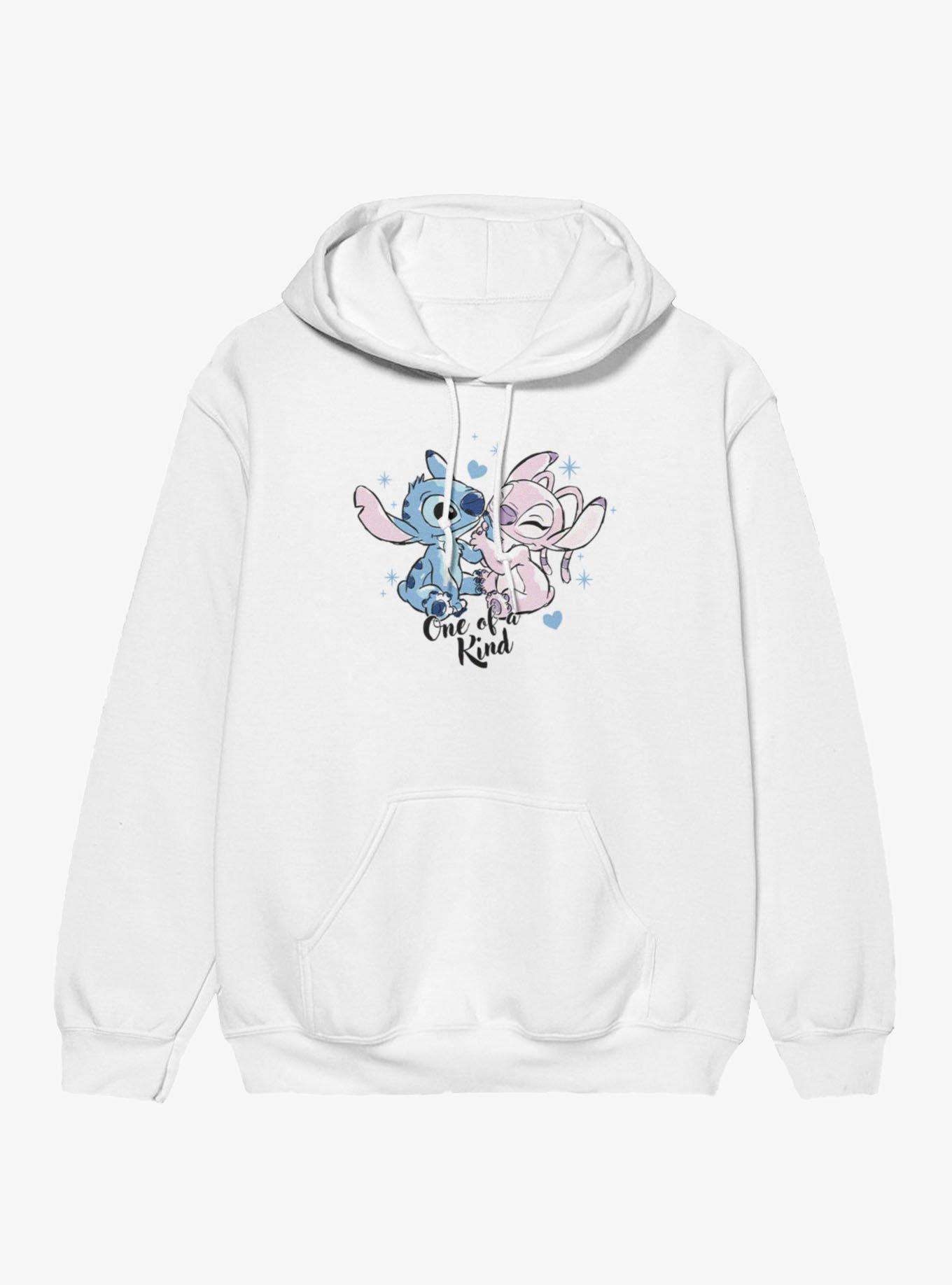 Disney Lilo & Stitch One Of A Kind Hand Hold Angel And Stitch Hoodie, , hi-res