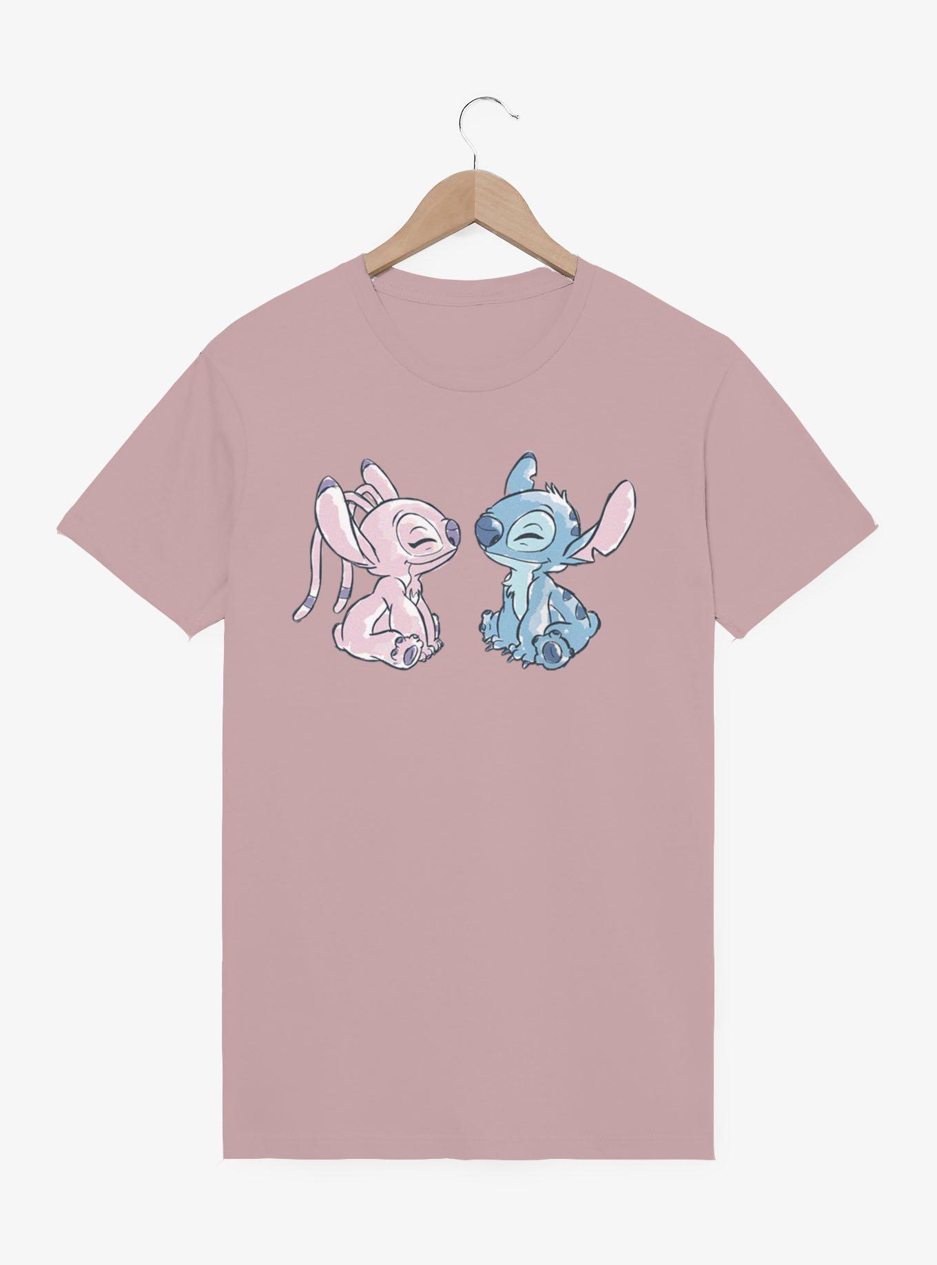Disney Lilo & Stitch Angel And Stitch Cute Love T-Shirt