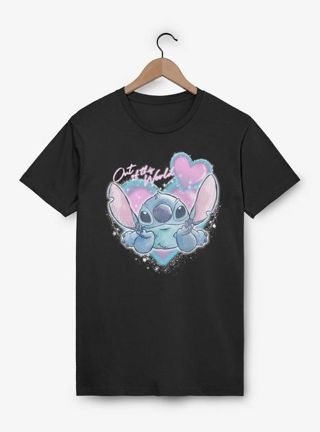 Disney Lilo & Stitch Out Of This World Spray Paint Heart T-Shirt