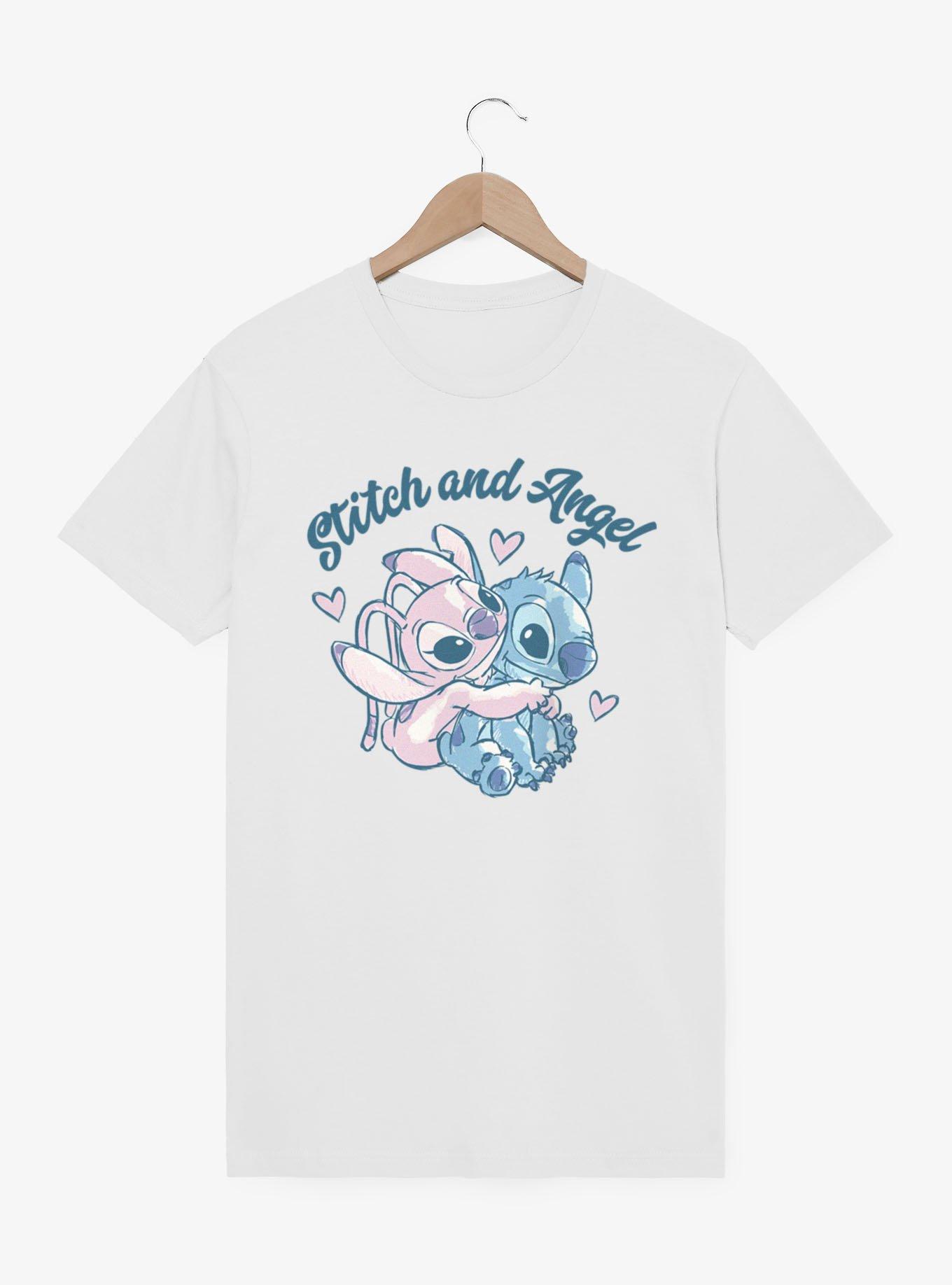 Disney Lilo & Stitch Stitch And Angel Heart Hug T-Shirt