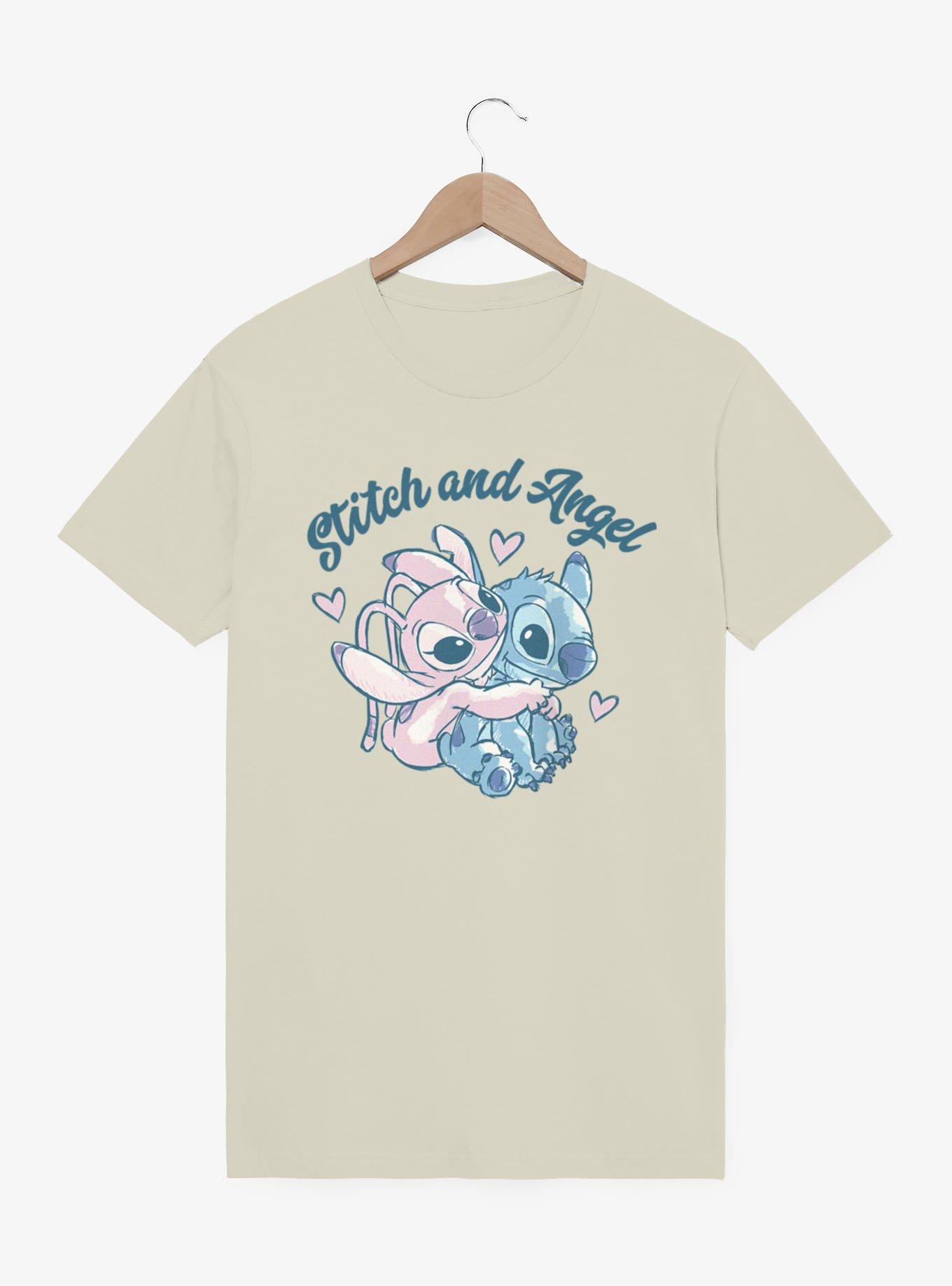 Disney Lilo & Stitch Stitch And Angel Heart Hug T-Shirt