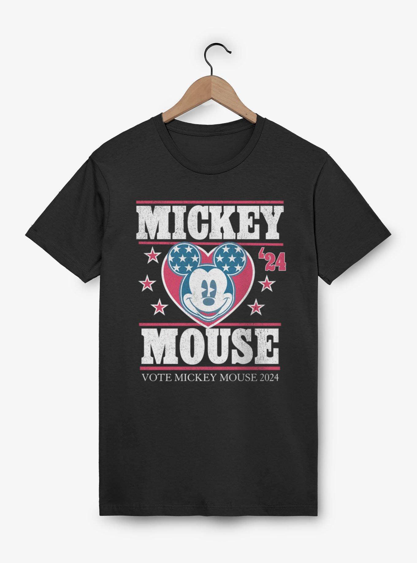 Disney Mickey Mouse 2024 Campaign Vote T-Shirt, BLACK, hi-res view 1
