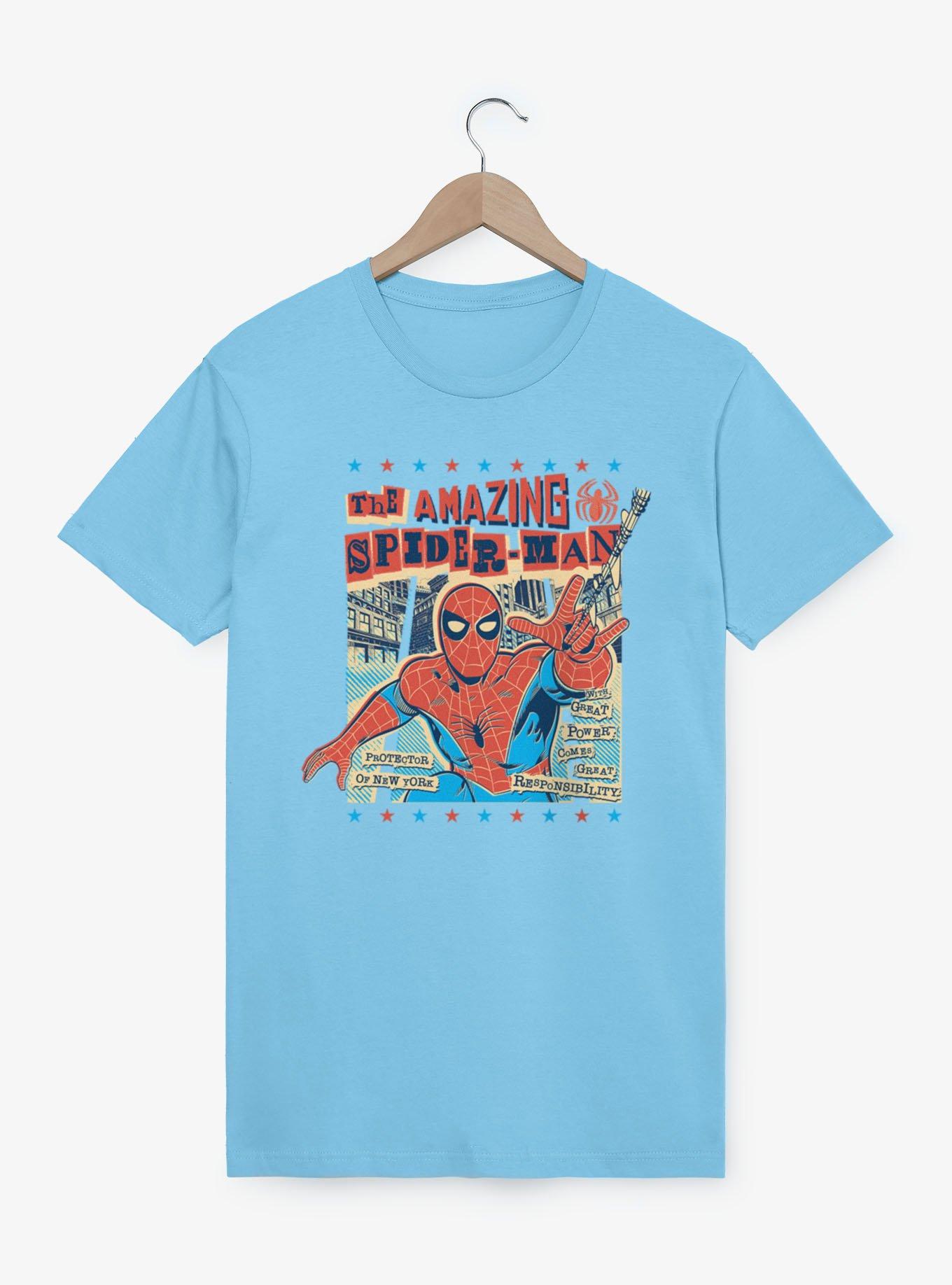 Marvel Spider-Man News Paper Print Cutout Americana T-Shirt, , hi-res