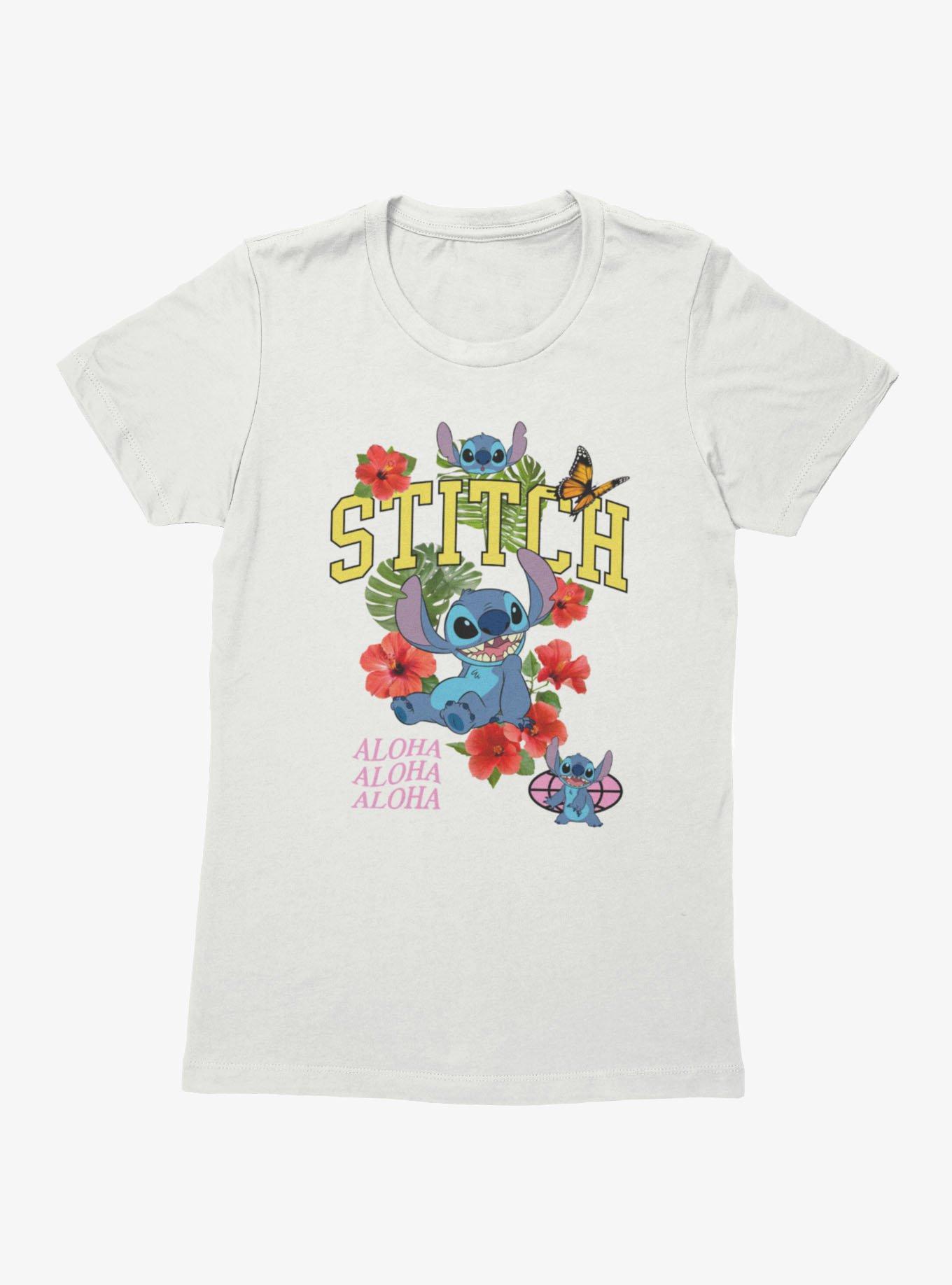 Disney Lilo & Stitch Aloha Life In Flowers Womens T-Shirt, , hi-res