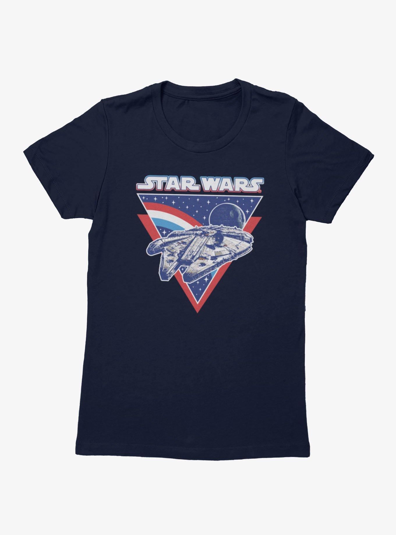 Star Wars Millennium Falcon Vintage Red White And Triangle Womens T-Shirt, , hi-res