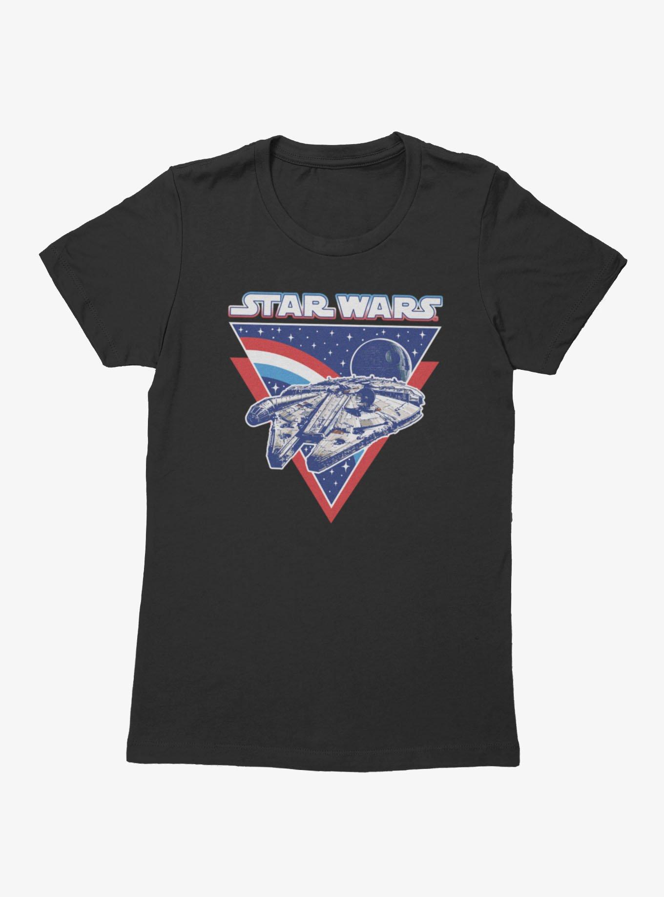 Star Wars Millennium Falcon Vintage Red White And Triangle Womens T-Shirt, , hi-res