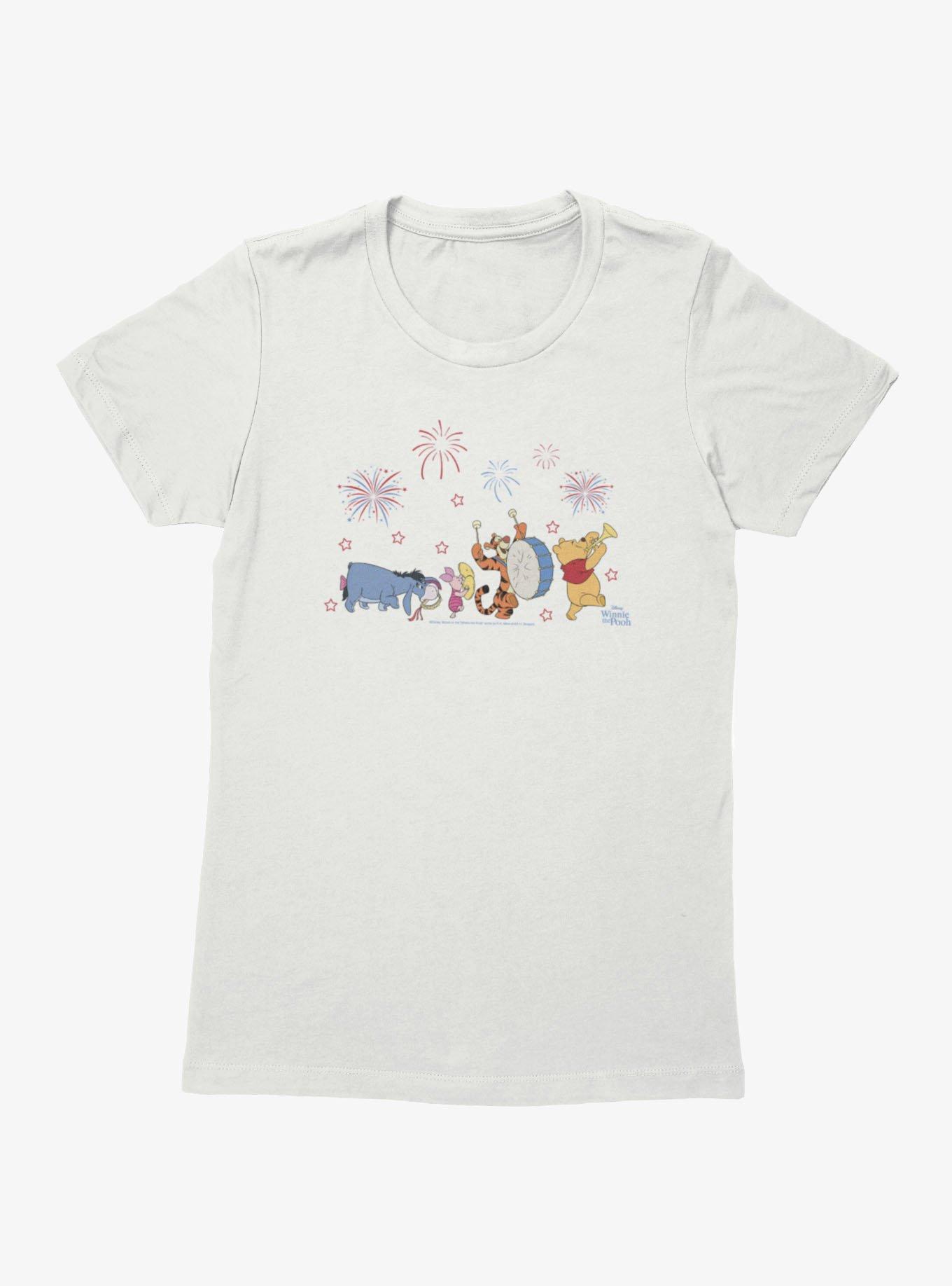 Disney Winnie The Pooh Fireworks 4th Of July Parade Womens T-Shirt
