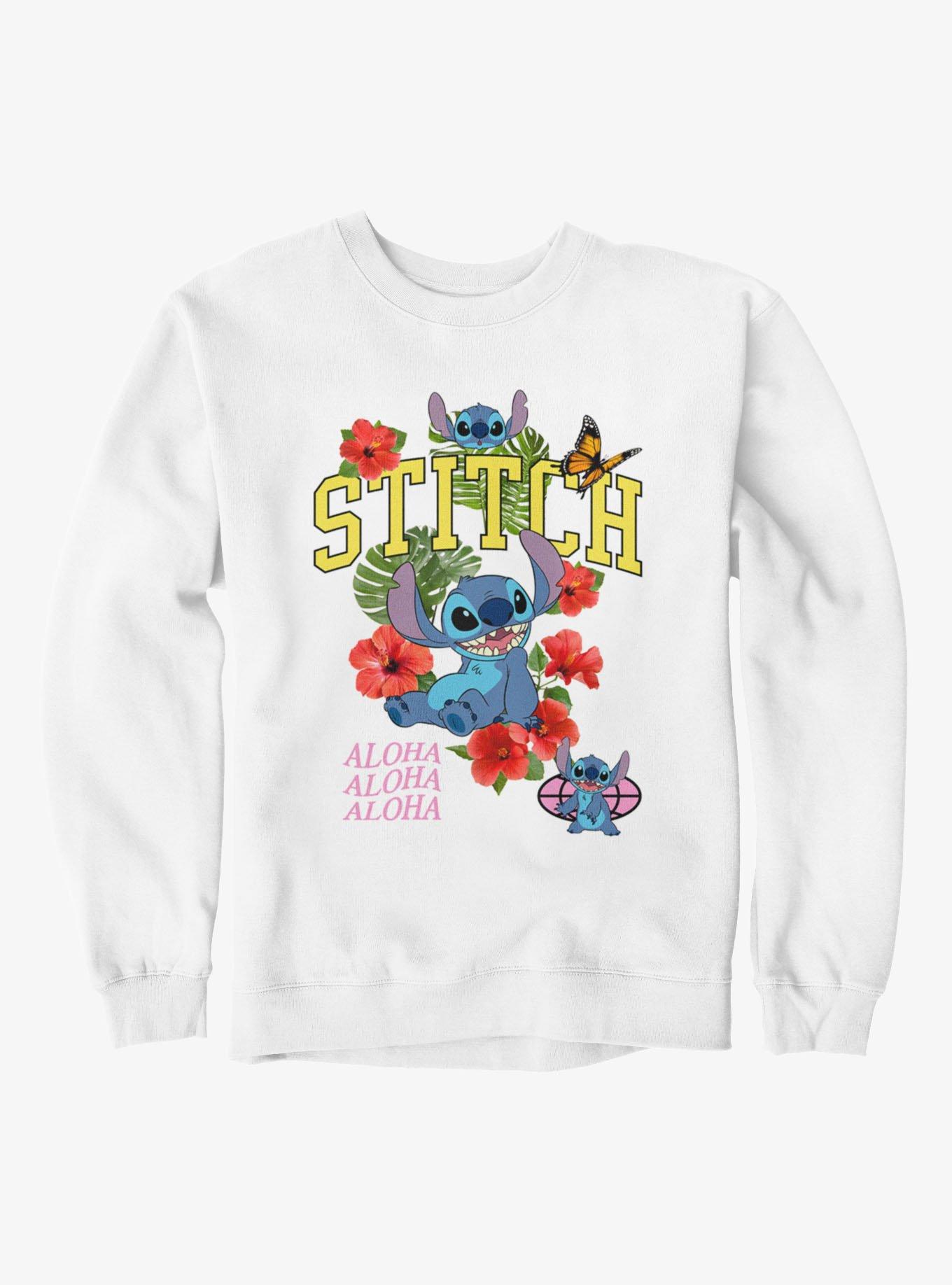 Disney Lilo & Stitch Aloha Life In Flowers Sweatshirt, , hi-res