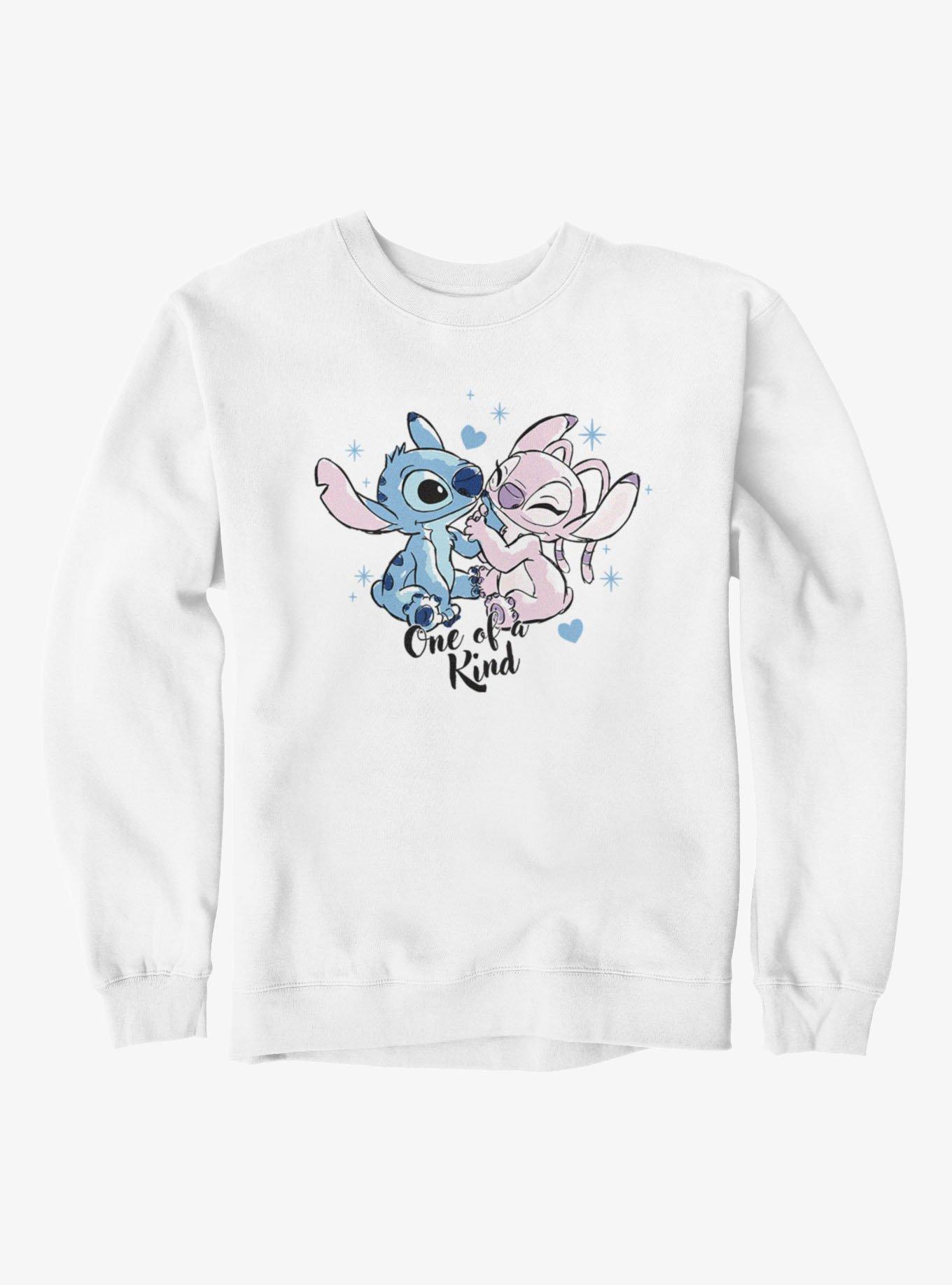 Disney Lilo & Stitch One Of A Kind Hand Hold Angel And Stitch Sweatshirt, , hi-res