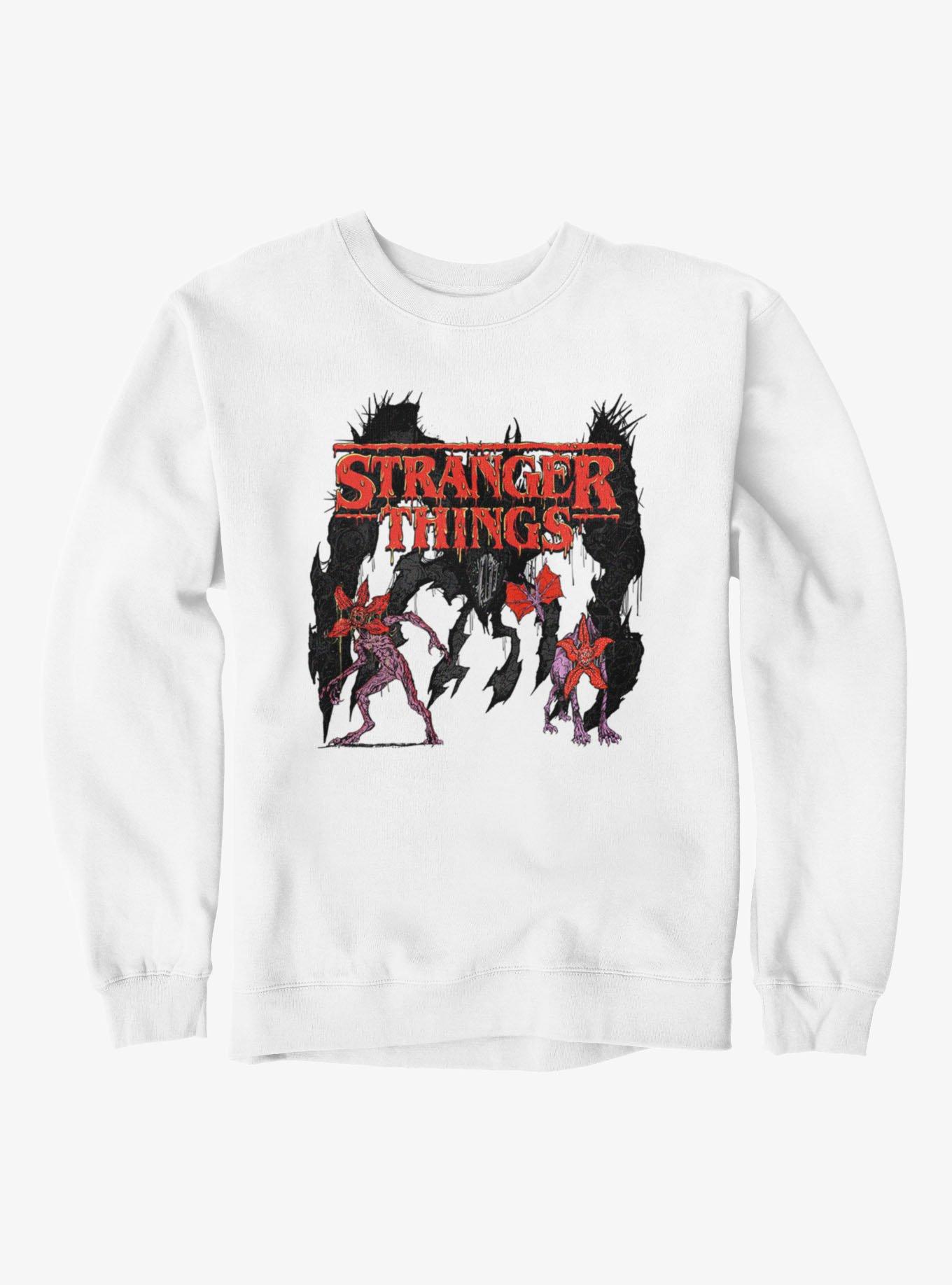 Stranger Things Melting Logo & Demogorgons Sweatshirt, , hi-res