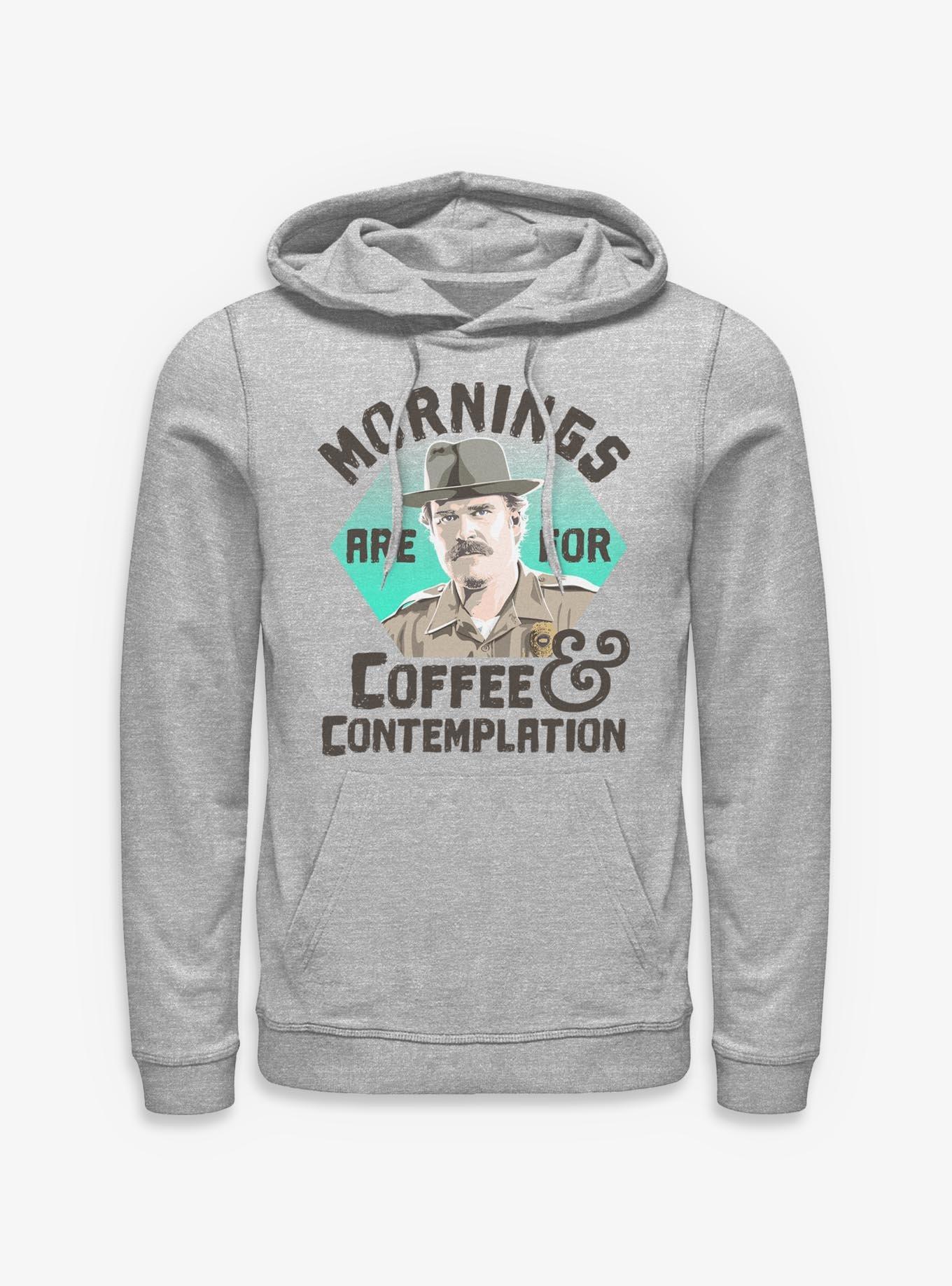 Stranger Things Hopper Coffee Morning Hoodie, ATH HTR, hi-res view 1