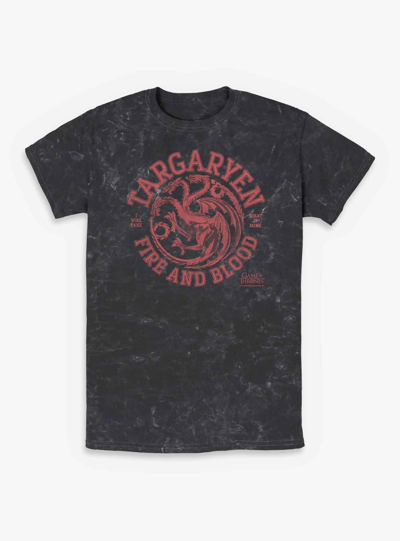 Game Of Thrones Collegiate Targaryen Mineral Wash T-Shirt, , hi-res