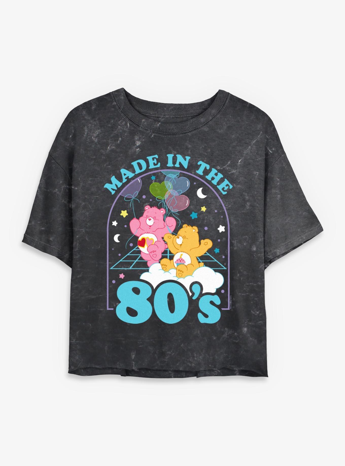 Care Bears Made In The 80's Girls Mineral Wash Crop T-Shirt, , hi-res