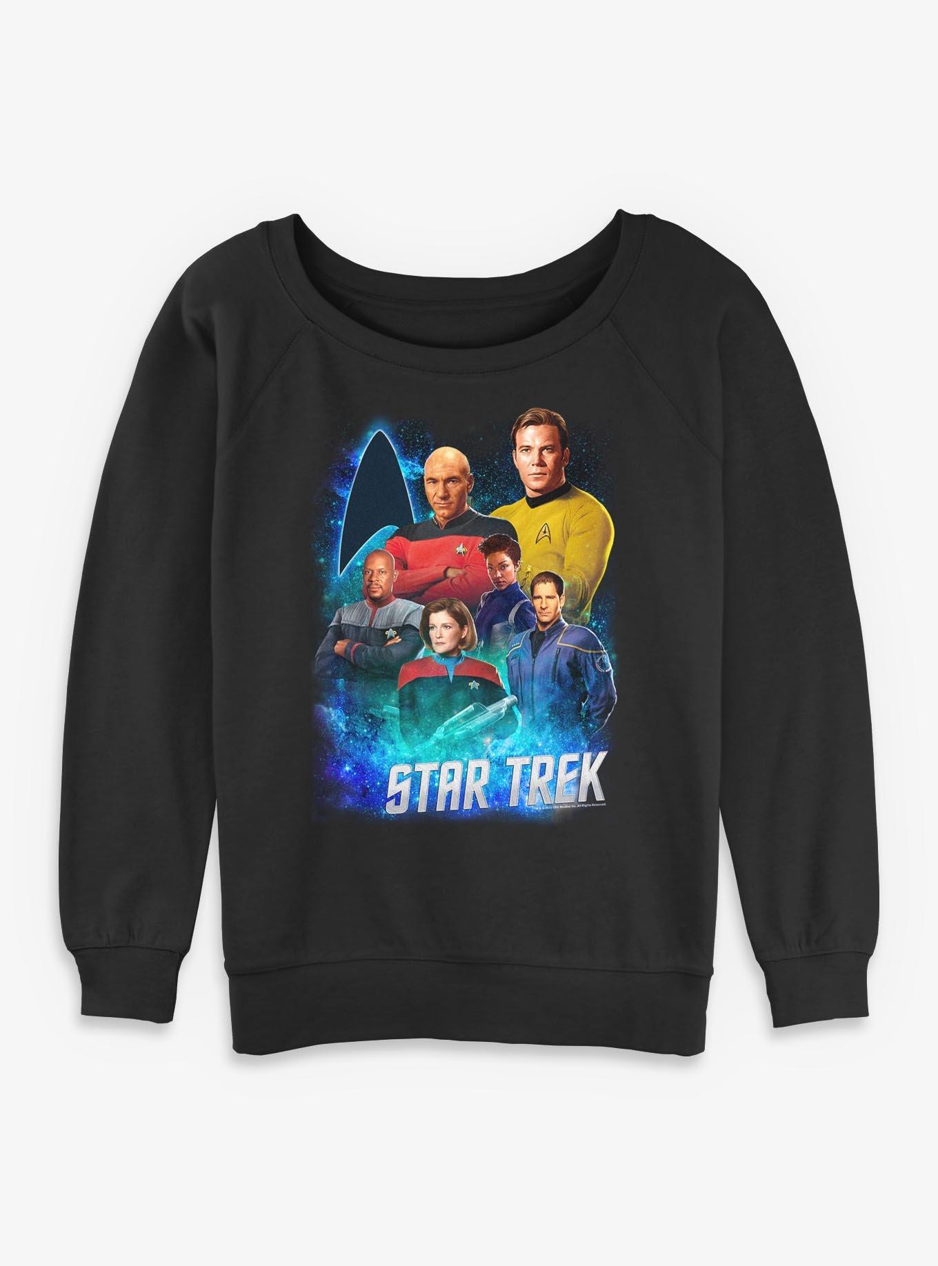Star Trek Legendary Captains Girls Slouchy Sweatshirt, , hi-res