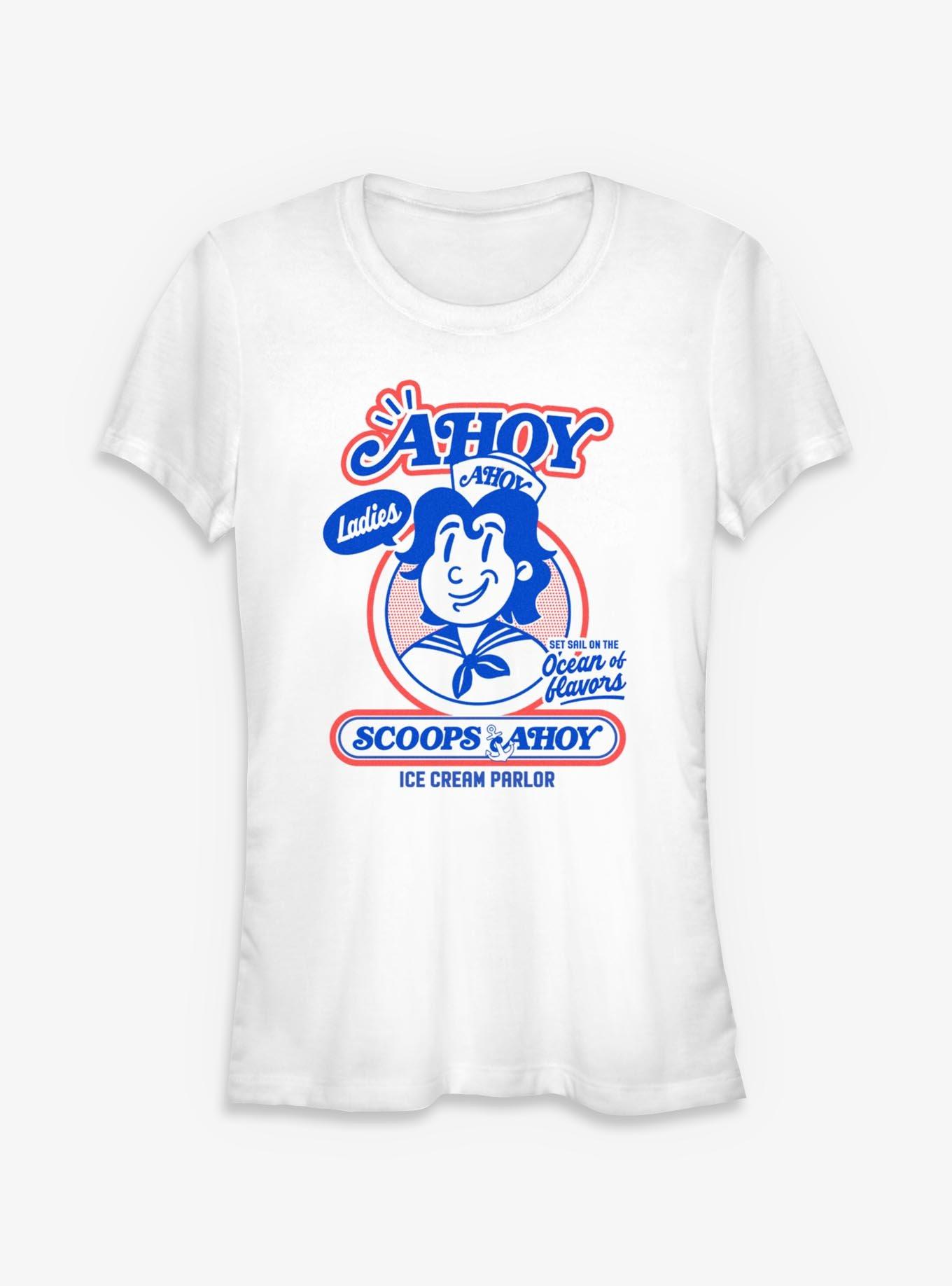 Stranger Things Retro Scoops Ahoy Ice Cream Girls T-Shirt, , hi-res