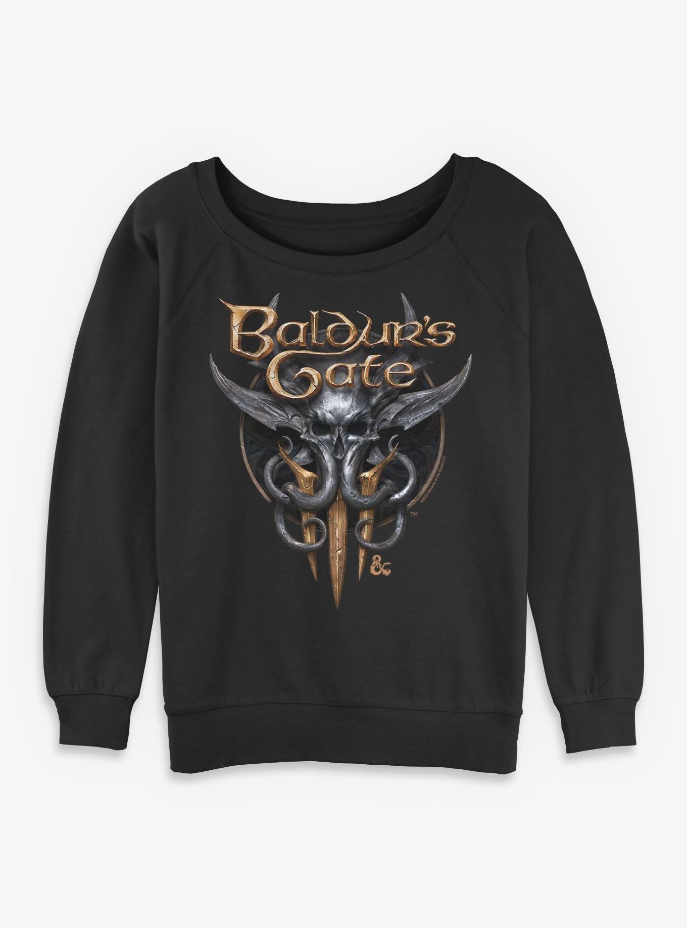 Dungeons & Dragons Baldurs Gate Logo Girls Slouchy Sweatshirt, , hi-res